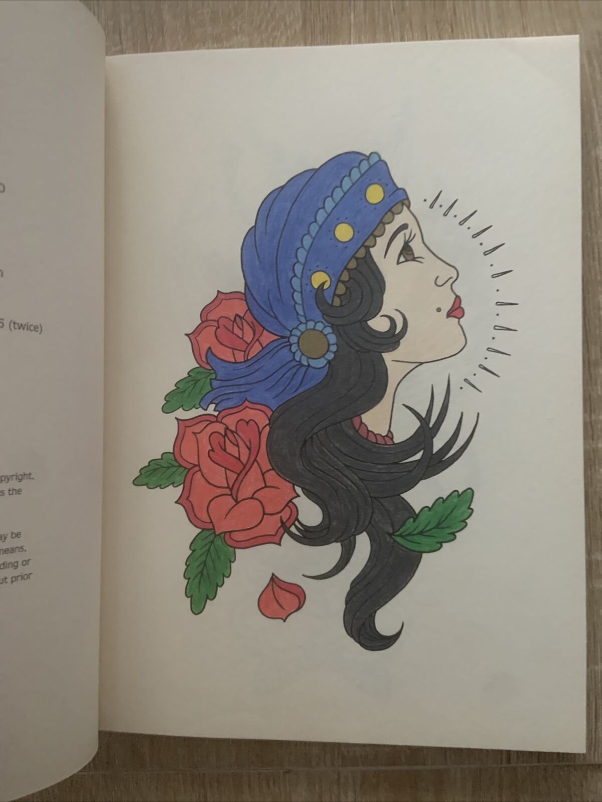 PB BookTHE TATOO COLOURING BOOK by Megamunden Large - 1 Pic coloured