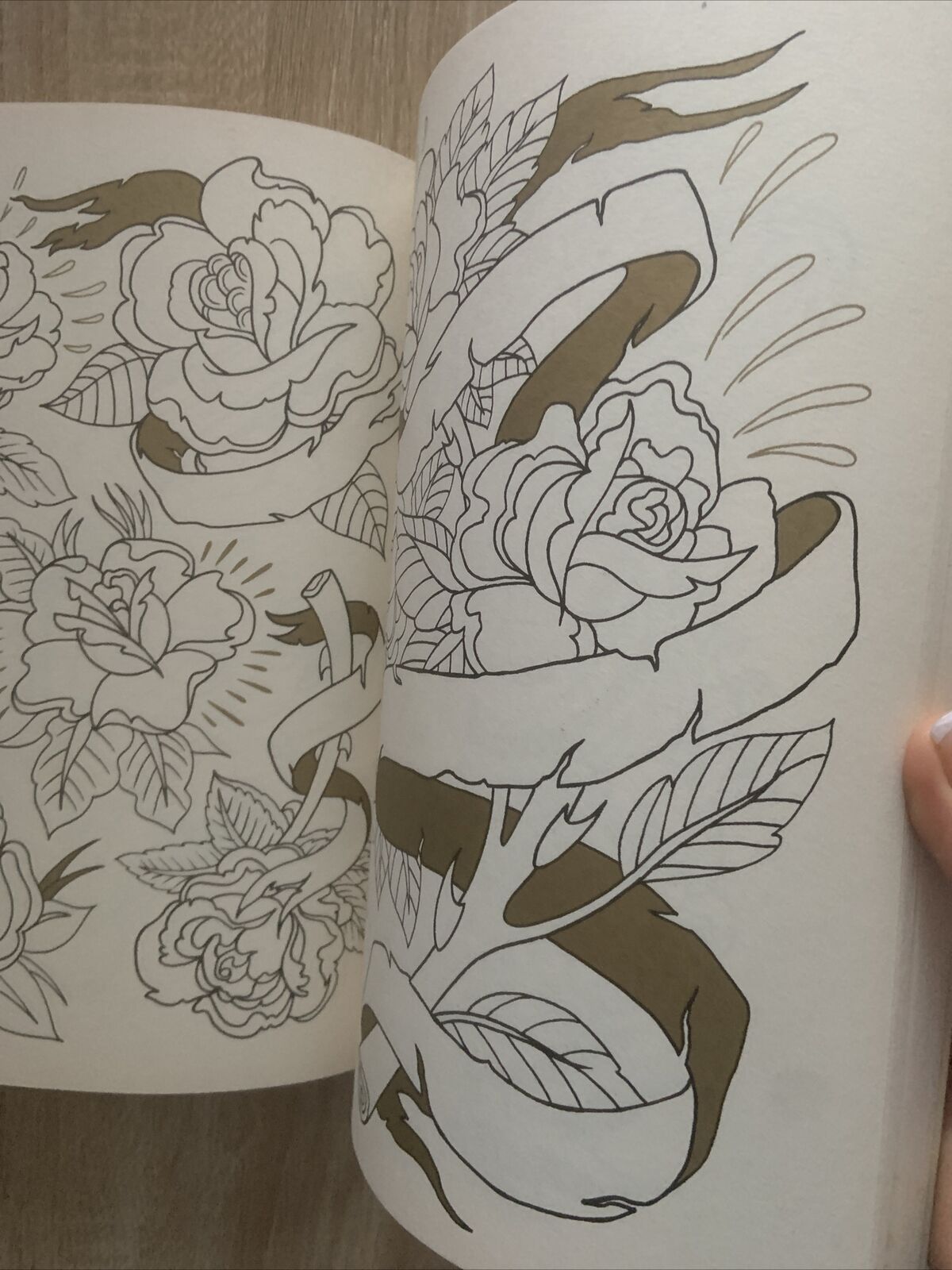 PB BookTHE TATOO COLOURING BOOK by Megamunden Large - 1 Pic coloured