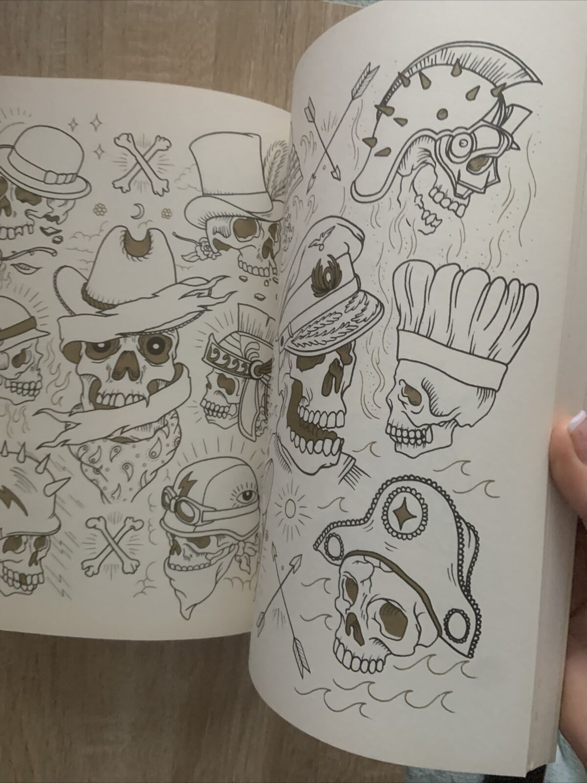 PB BookTHE TATOO COLOURING BOOK by Megamunden Large - 1 Pic coloured