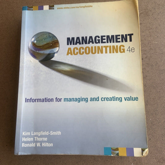 PB Book Business MANAGEMENT ACCOUNTING 4E KiM LANGFIELD SMITH Thick 2007