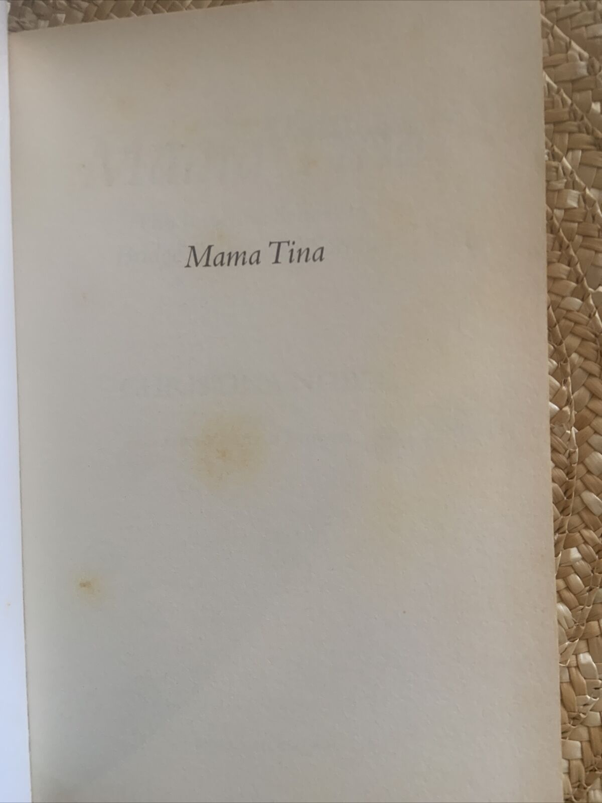PB Book MAMA TINA by Noble Christina Pictorial 1998 1st Edition