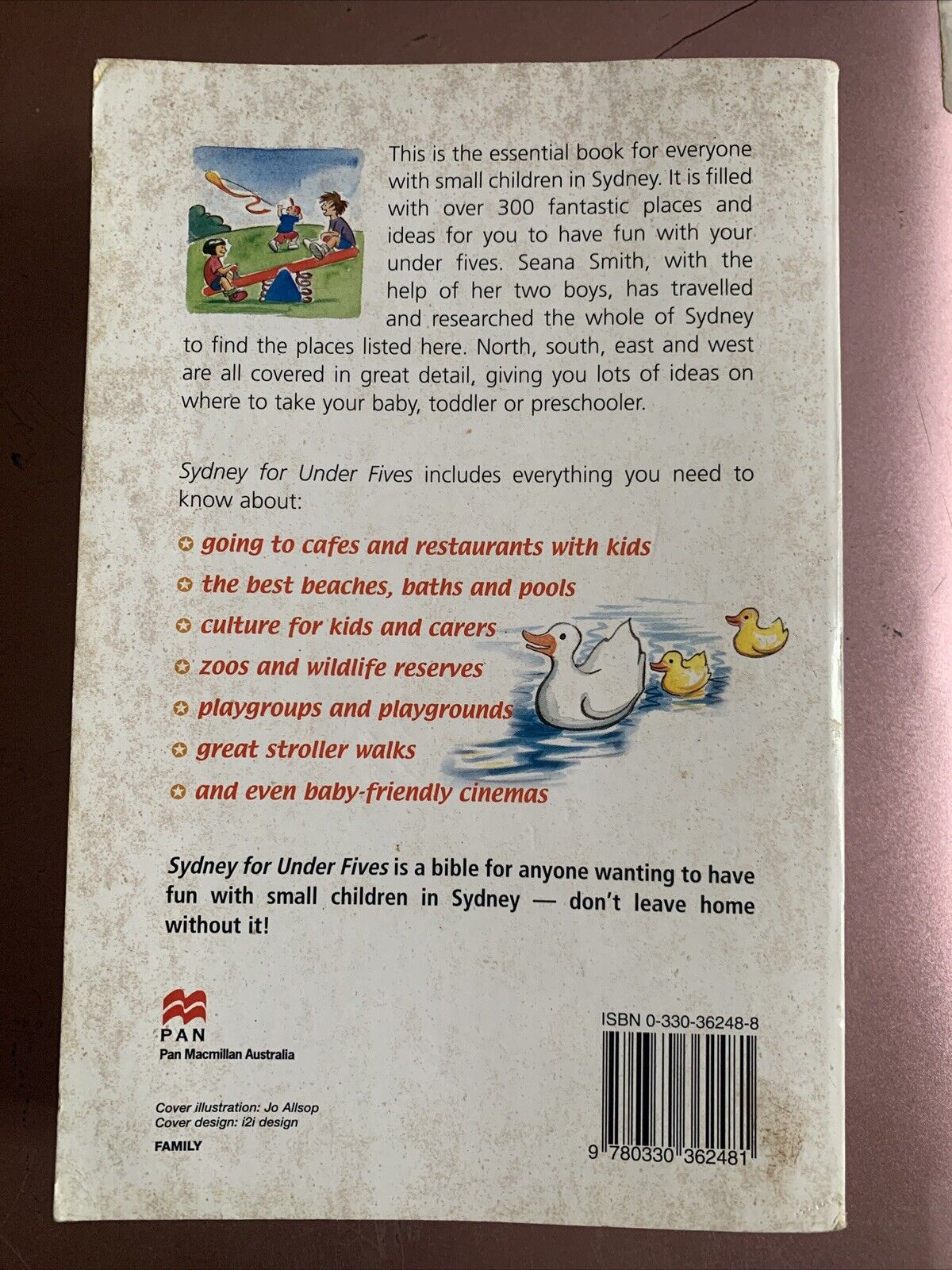 PB Book SYDNEY FOR UNDER FIVES by Seana Smith First Edition 2001 NEW