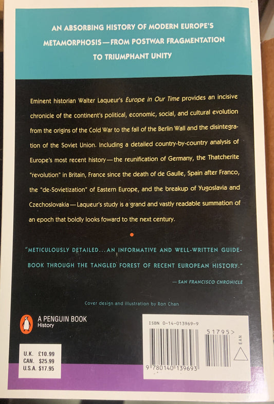 PB Book EUROPE IN OUR TIME A History 1945 - 1992 by Walter Laqueur 1993