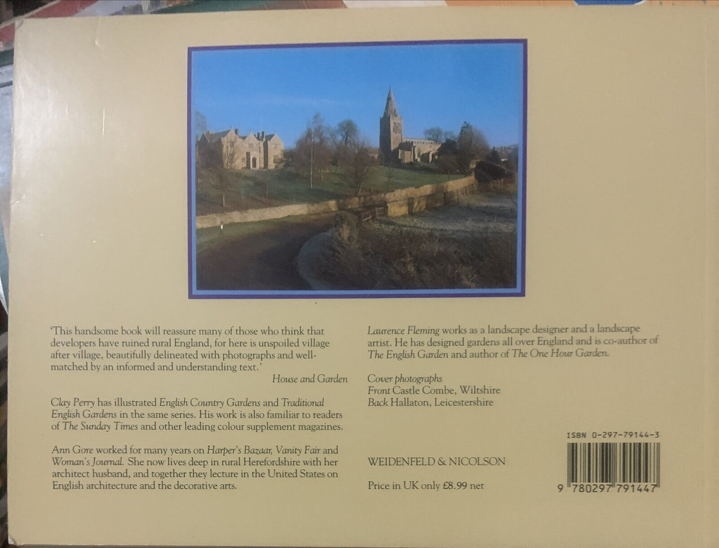 PB Book OLD ENGLISH VILLAGES Clay Perry Ann Gore Laurence Fleming 1st Ed 1986