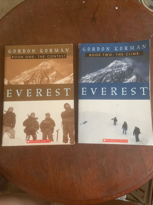 PB Book 1 & 2 EVEREST The Climb | The Contest Gordon Korman Scholastic 2002 Lot