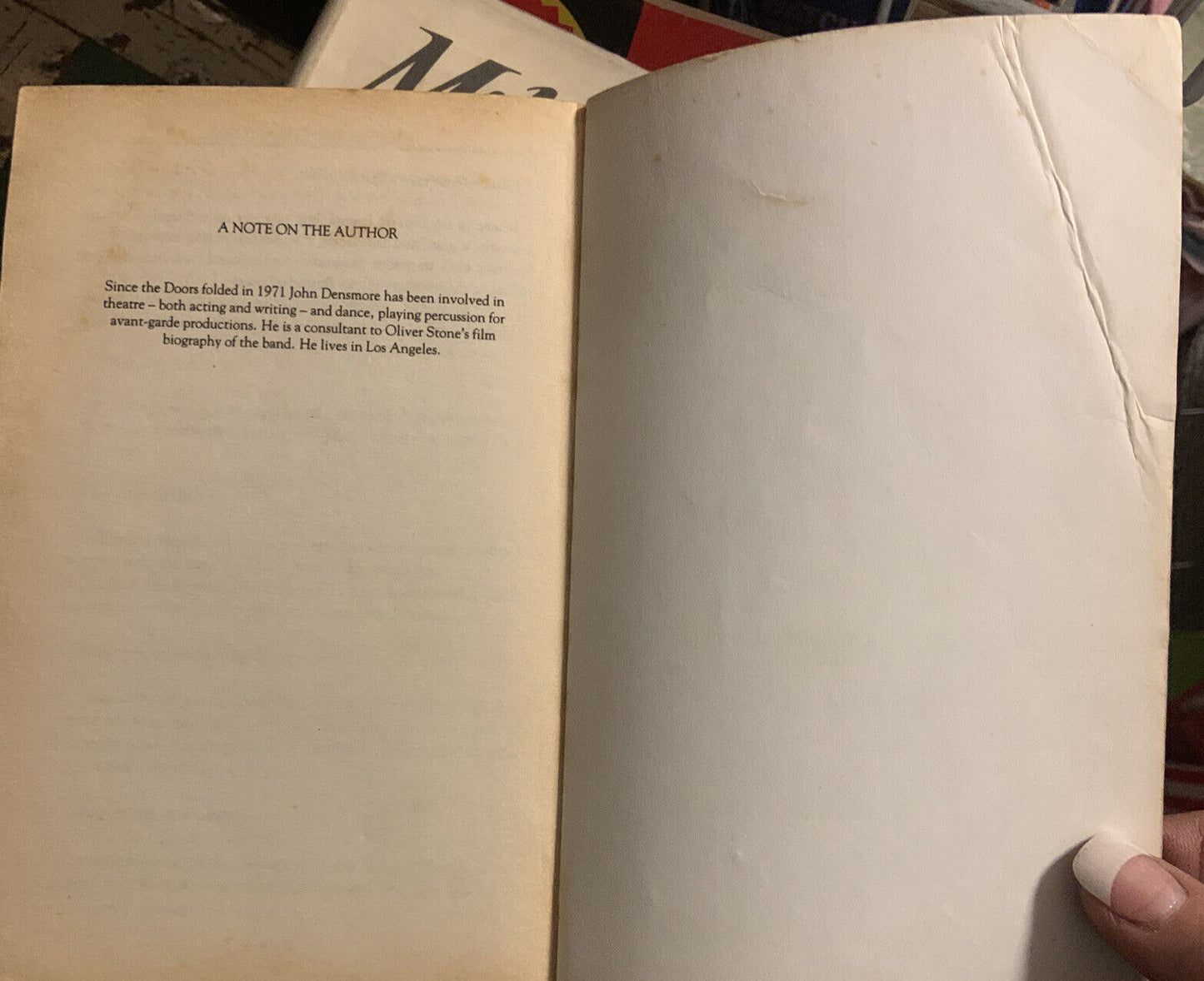 PB Book RIDERS ON THE STORM My Life with Jim Morrison & the Doors John Densmore