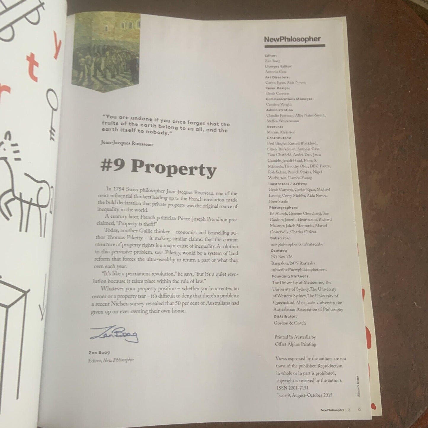 Magazine NEW PHILOSOPHER The Property Wars Vol 9 Aug Oct 2015 NEW Back Copy