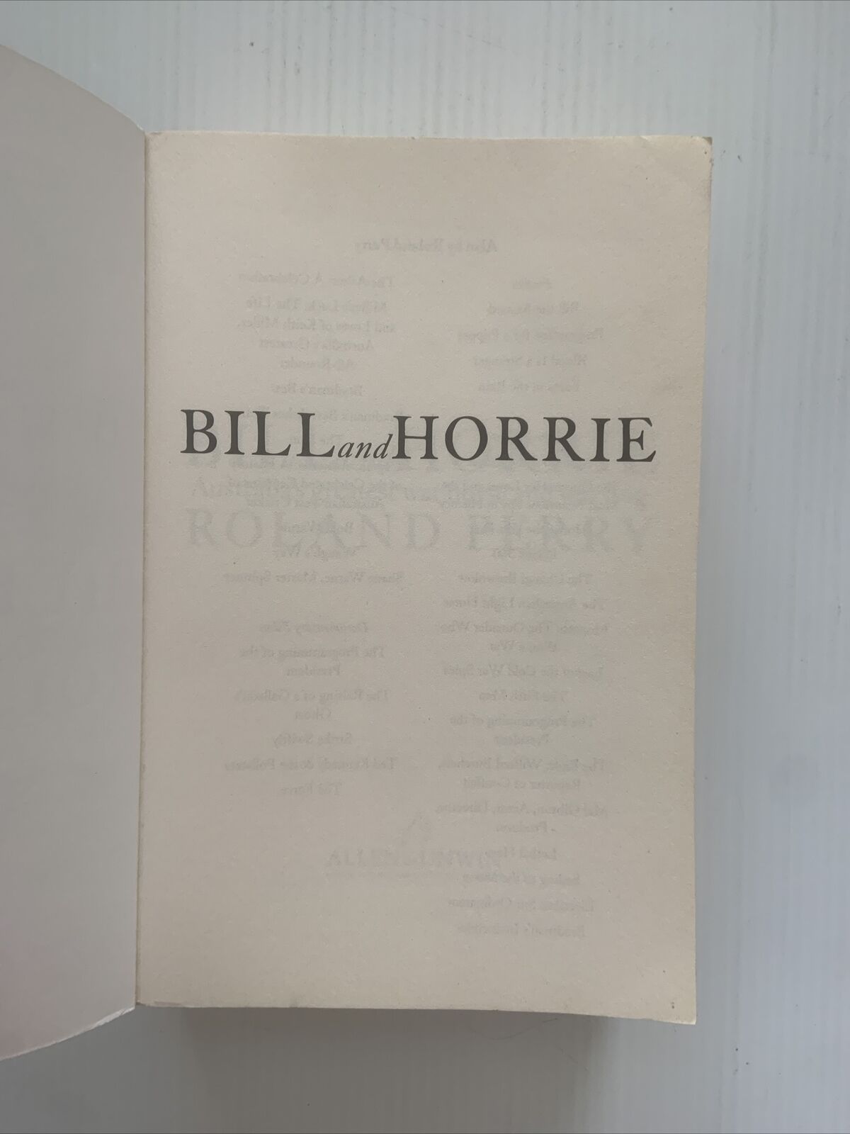 PB Book BILL and HORRIE Australias Greatest War Horse War Dog Roland Perry 2019