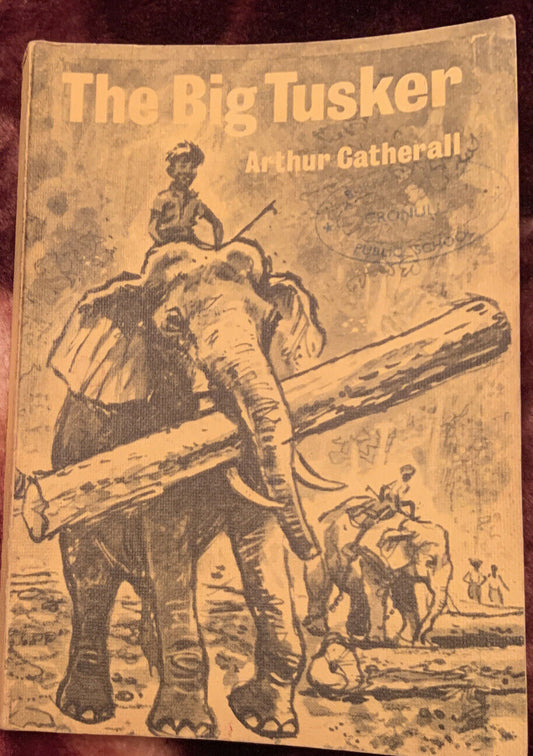 PB Book 1970 THE BIG TUSKER Arthur Catherall Douglas Phillips Elephants Vintage