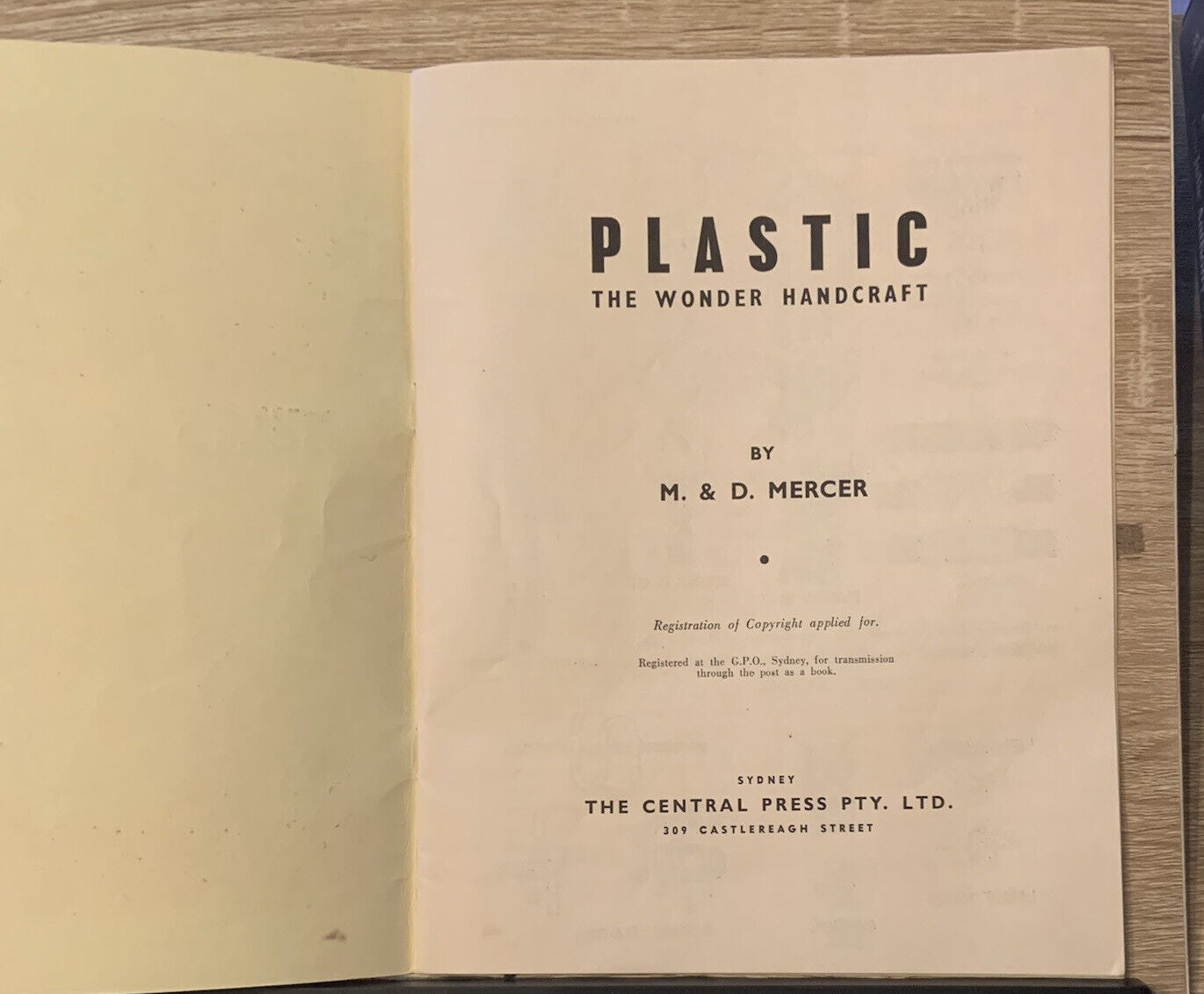 PB Book PLASTIC THE WONDER HANDCRAFT M D Mercer 24 Page Flowers Novelties Bags