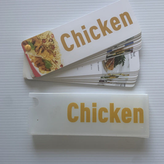 BookSmart Chicken by Hamlyn Recipes Fanned Cards Book Shopping List PVC Slipcase
