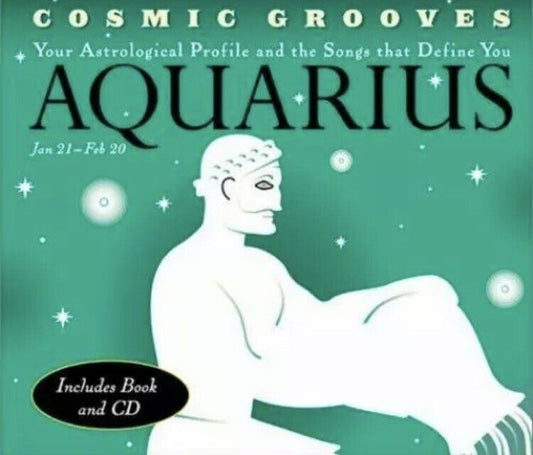 CD Book Set AQUARIUS Cosmic Grooves Astrological Profile & Songs Jane Hodges