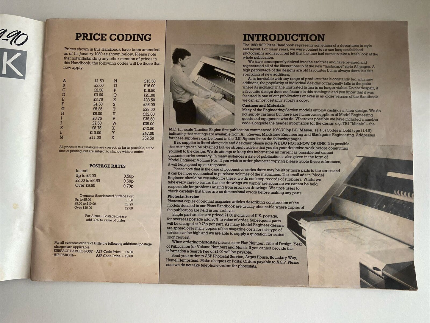 Vintage Model Engineering and Boats 1989 Plans Handbook PB