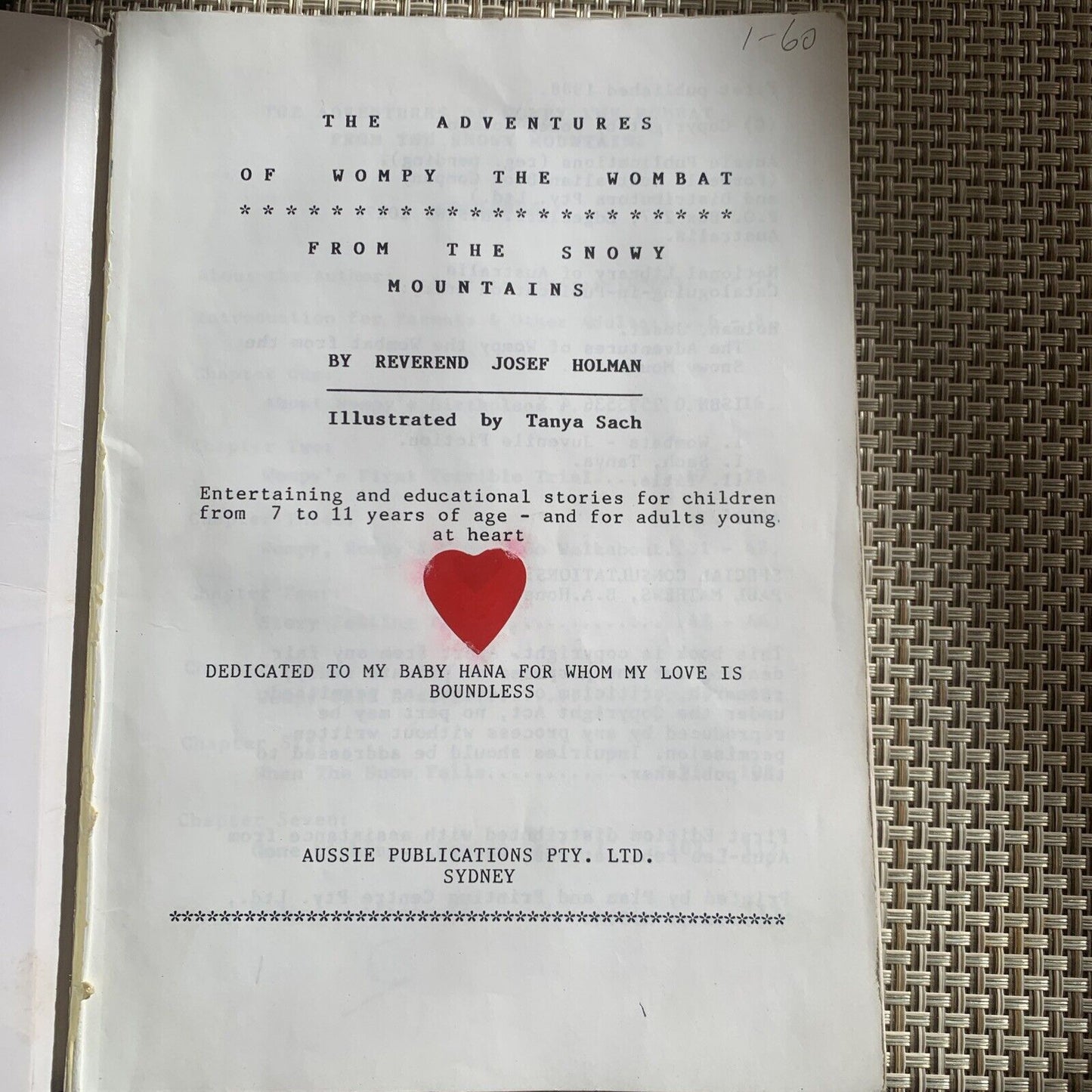 The Adventures of Wompy the Wombat from the Snowy Mountains 1988 113 Pg Aussie