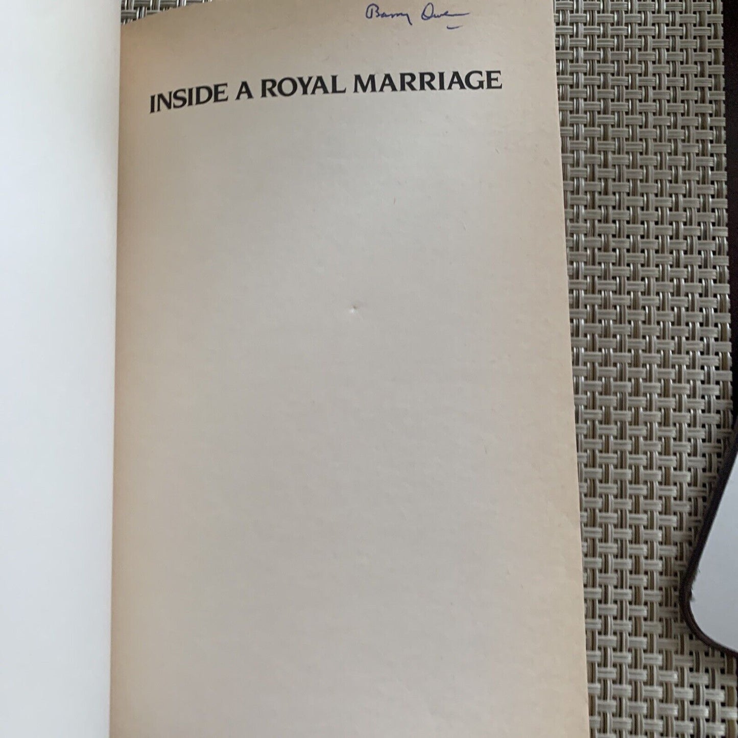 Charles and Diana Inside a Royal Marriage PB Judy Wade 1987 HRG Royal Family