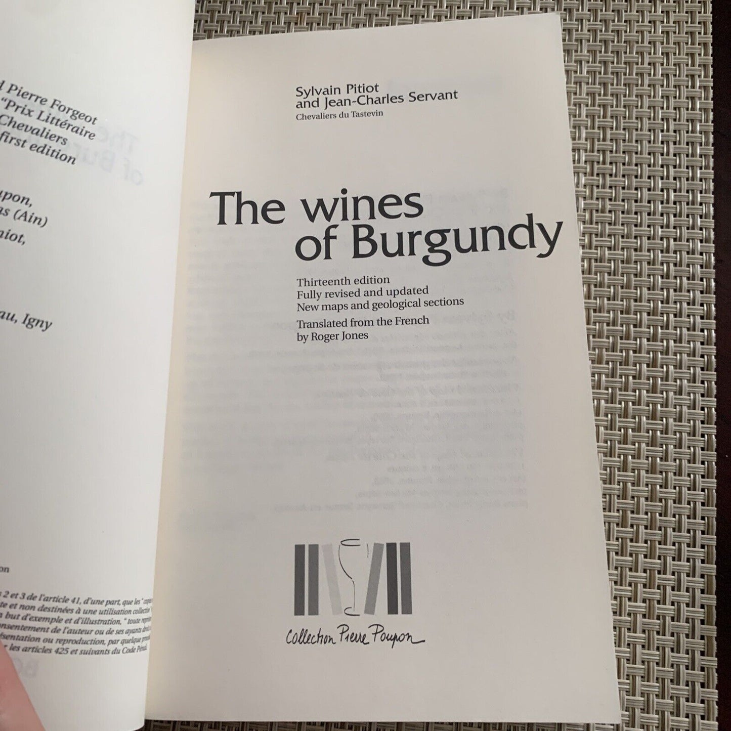 New Wines of Burgundy Sylvain Pitiot & Jean-Charles Servant PB 11th Ed 2005