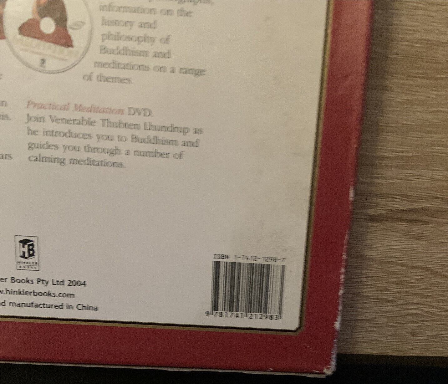 New Practical Meditation Buddhist Principles Large Book and DVD Set Cover Wear