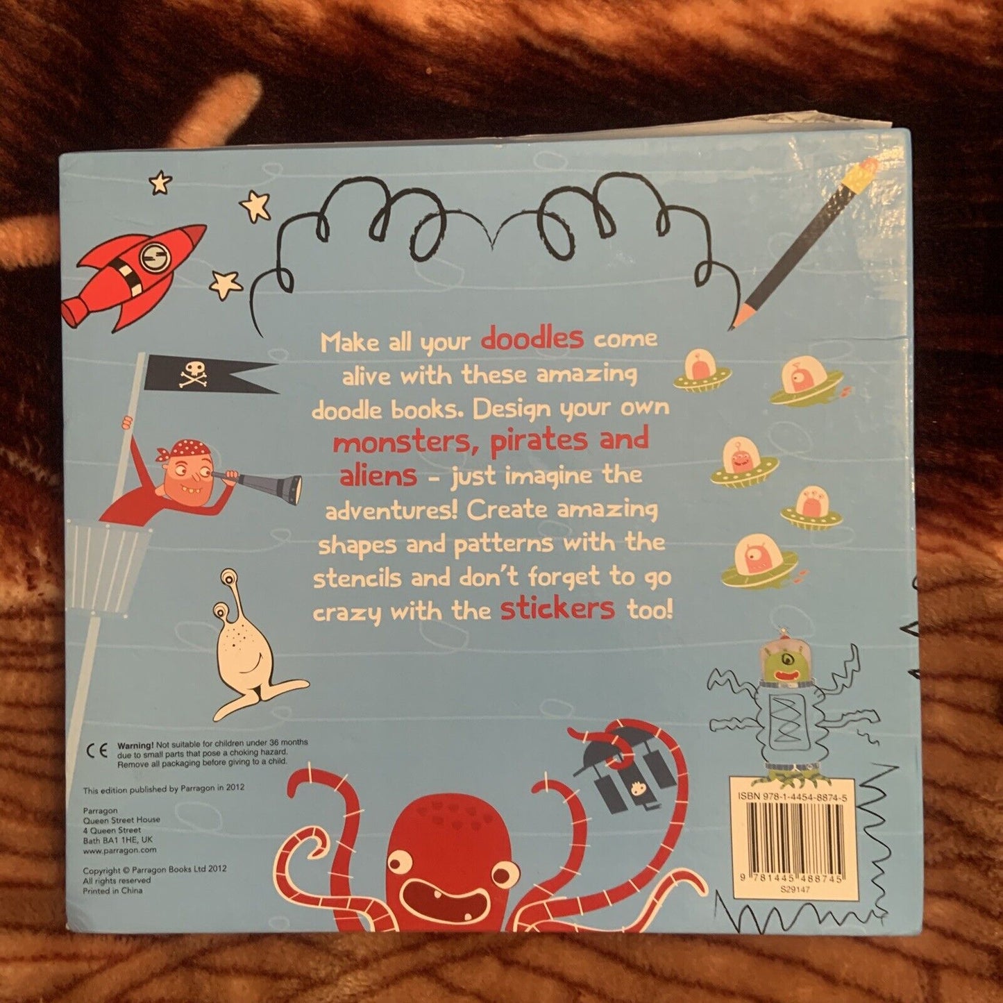 Doodle Activities for Boys 2 Book Set Ringbound Paragon 2012 In Slip Cover
