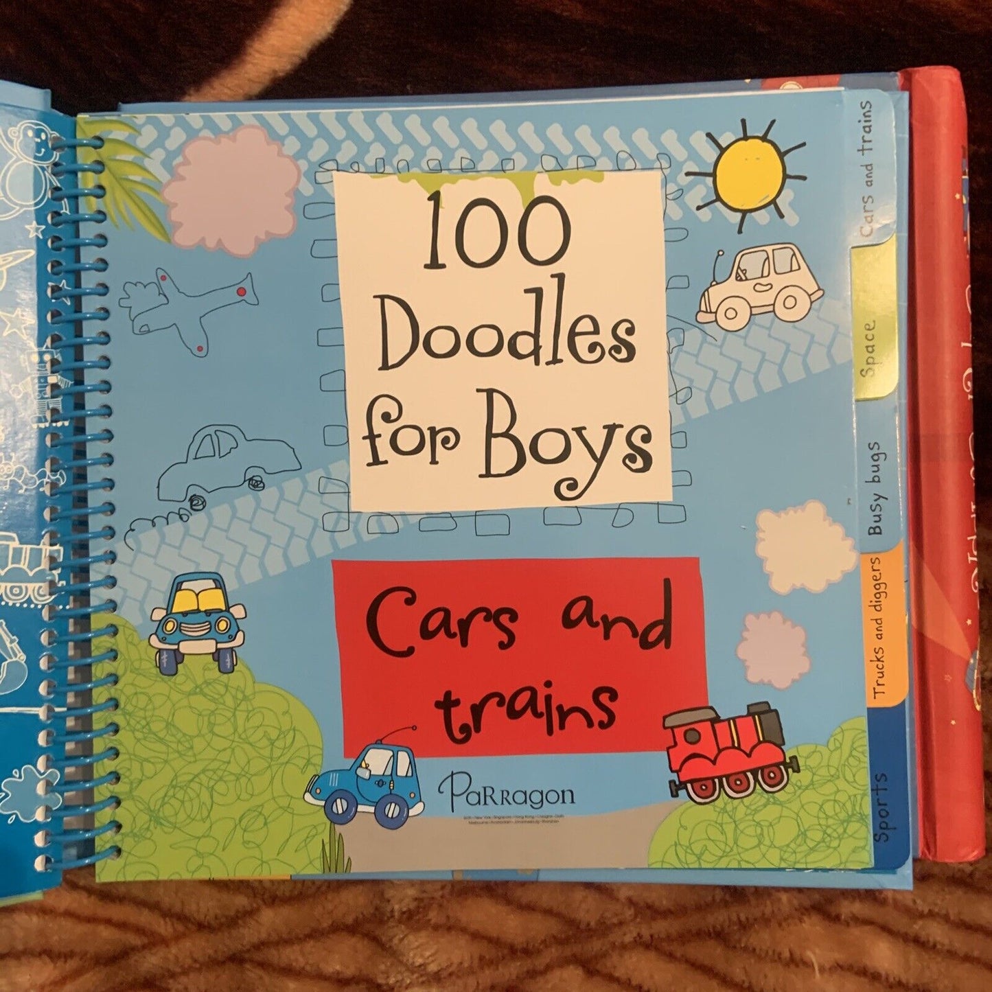 Doodle Activities for Boys 2 Book Set Ringbound Paragon 2012 In Slip Cover