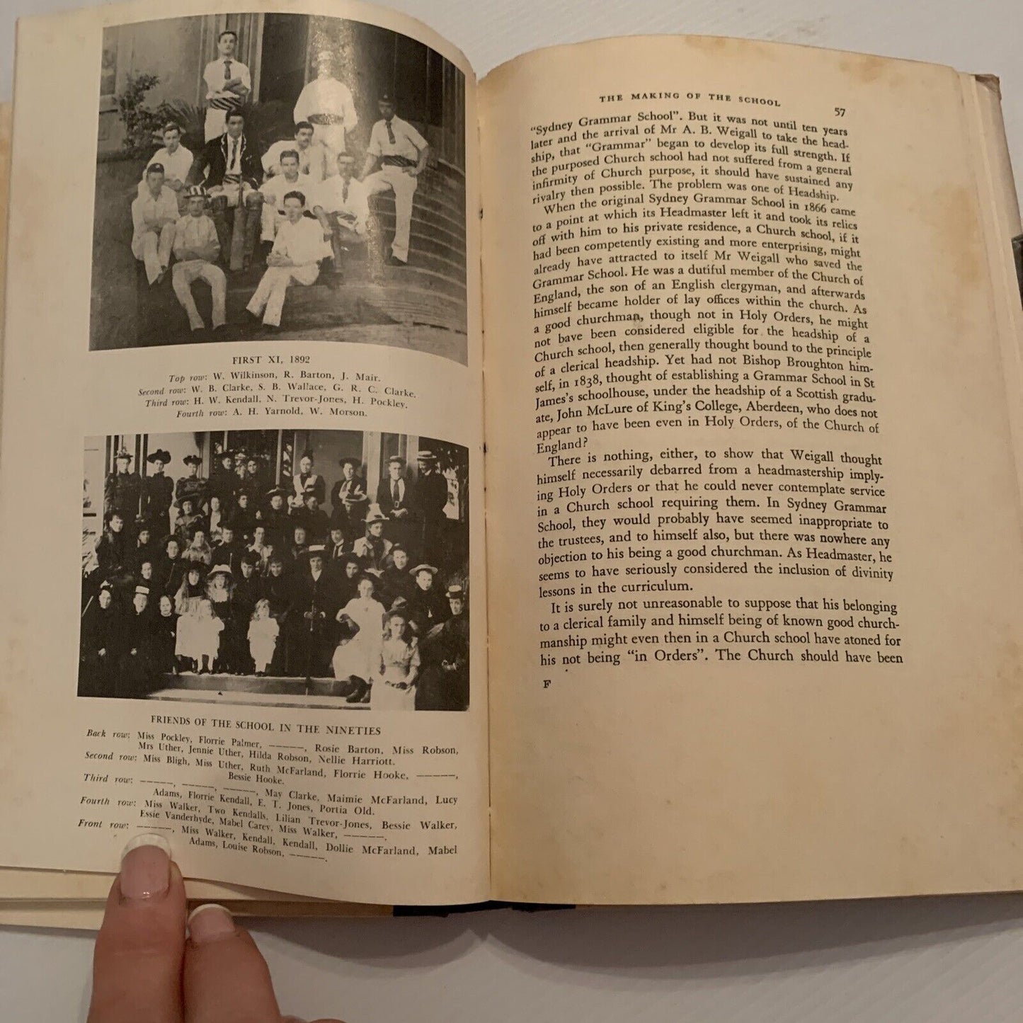 SHORE the Sydney Church of England Grammar School The Foundation by E R Holme HC
