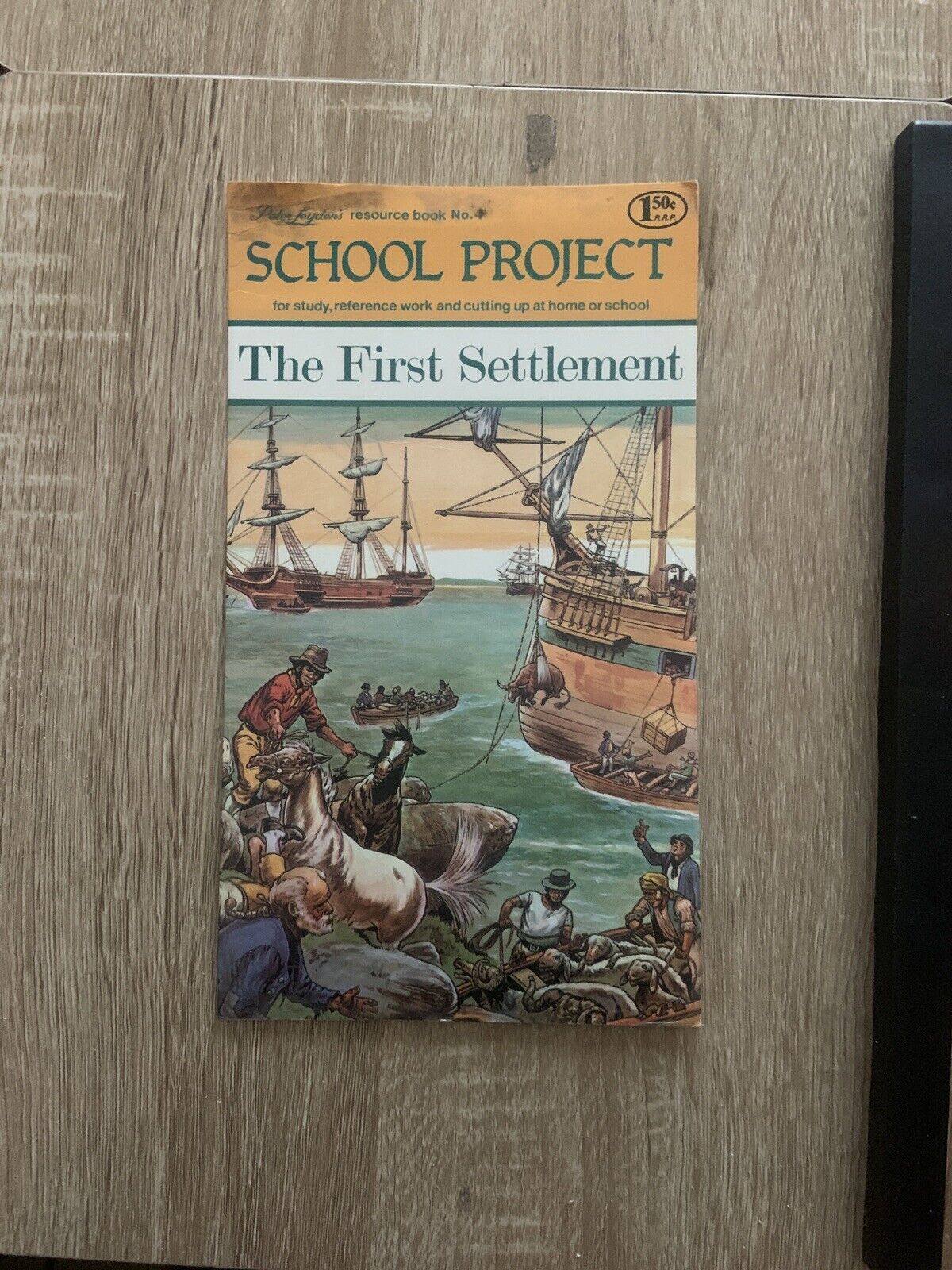 Peter Leydens School Project No 4 The First Settlement 1960’s Tall Booklet