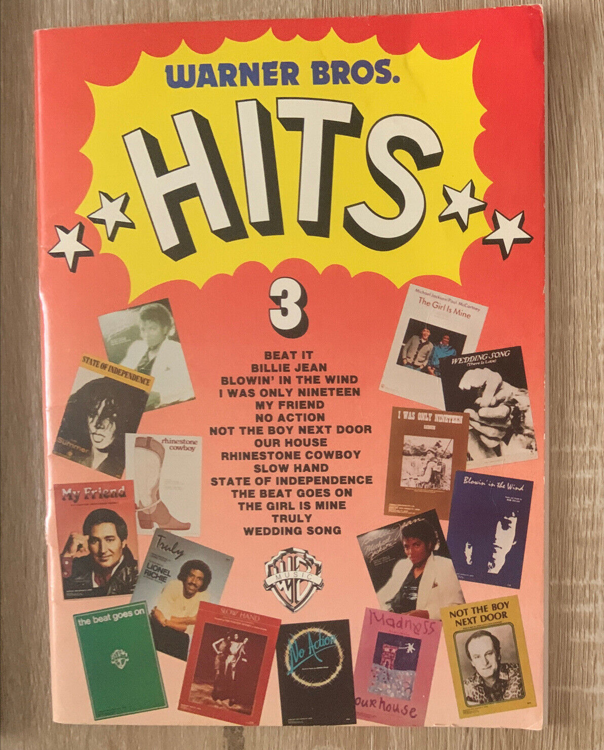 WARNER BROS HITS 3 BOOK 15 SONGS Great Condition For Age Music Book Beat It