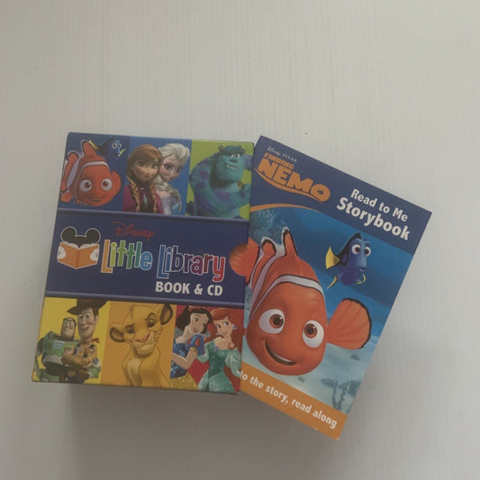 Disney Little Library Book & CD 14 Titles Animated Box Set Slip Cover Complete