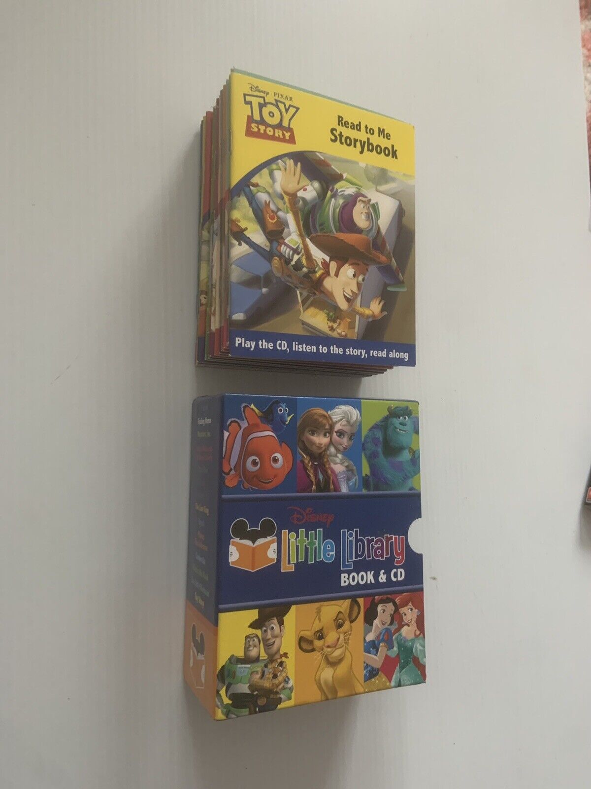 Disney Little Library Book & CD 14 Titles Animated Box Set Slip Cover Complete