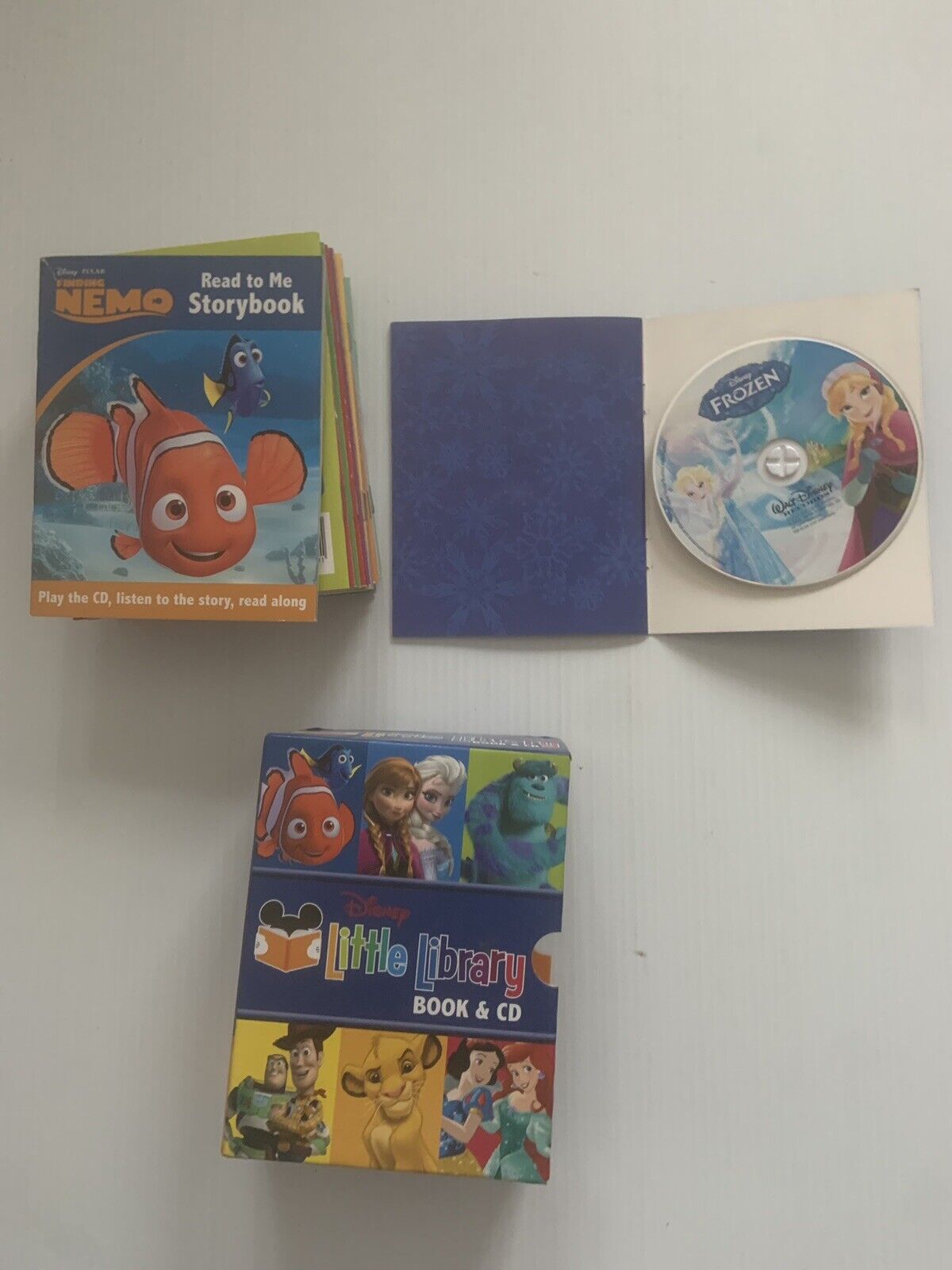 Disney Little Library Book & CD 14 Titles Animated Box Set Slip Cover Complete
