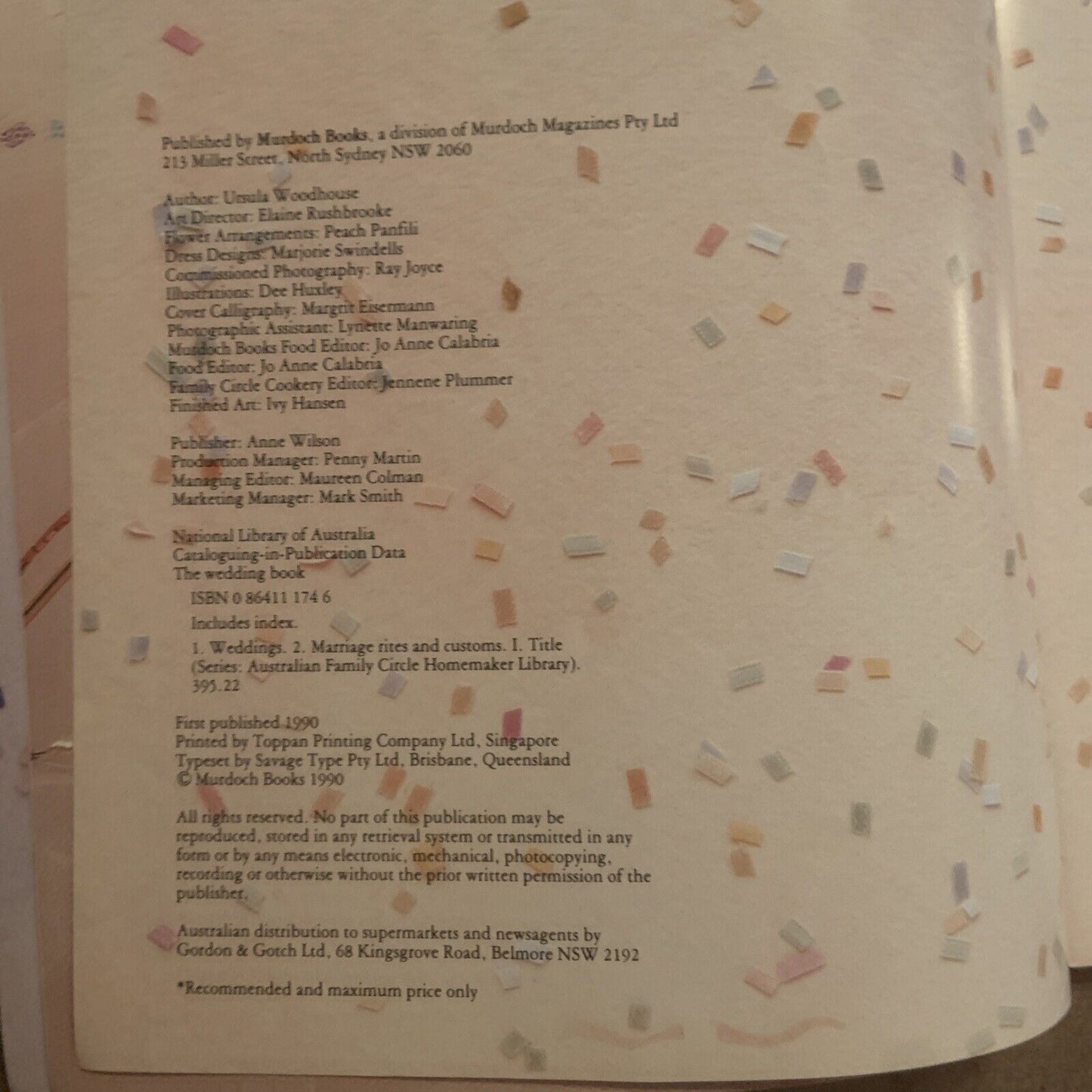 1990 The Family Circle Wedding Book Planning The Perfect Day Instruction Guide