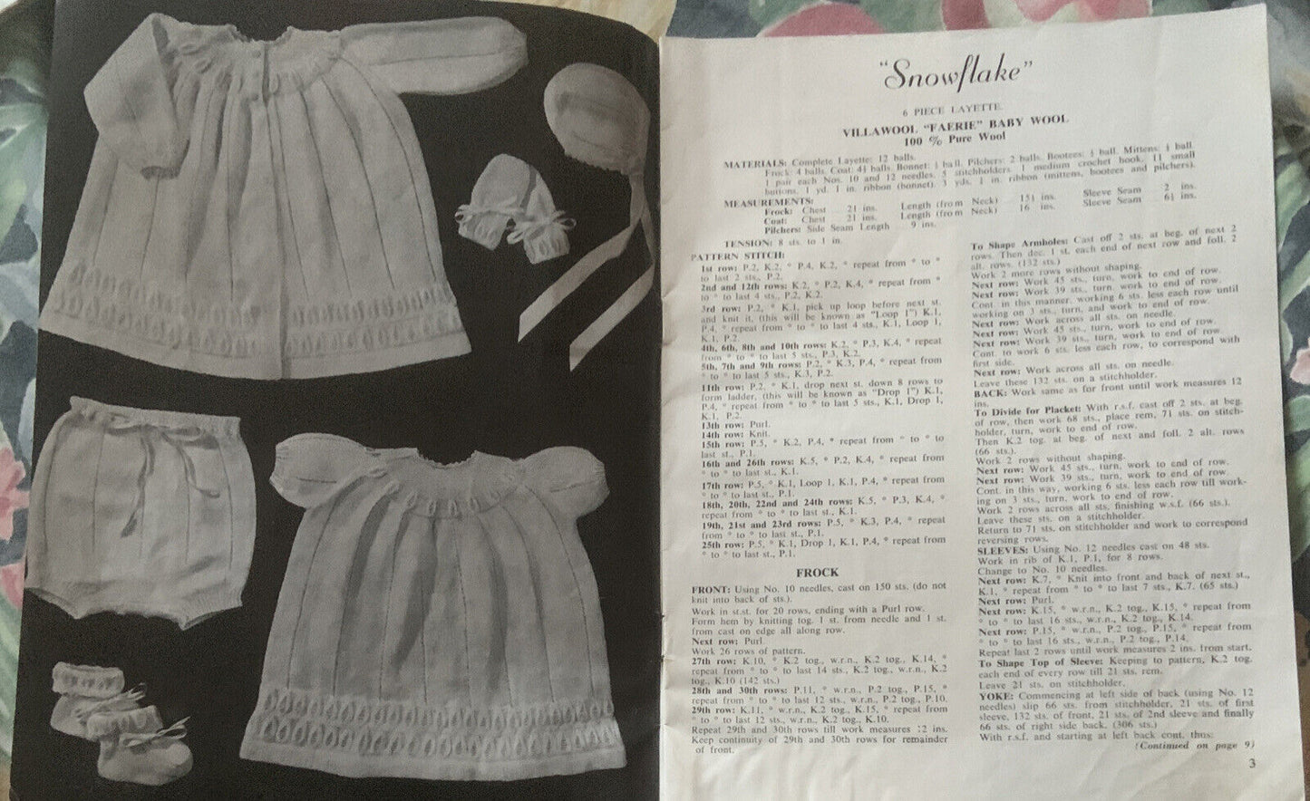 VILLAWOOL KNITTING BOOK NO 51 CROCHETED DESIGNS FOR BABIES Vintage Knit Pattern