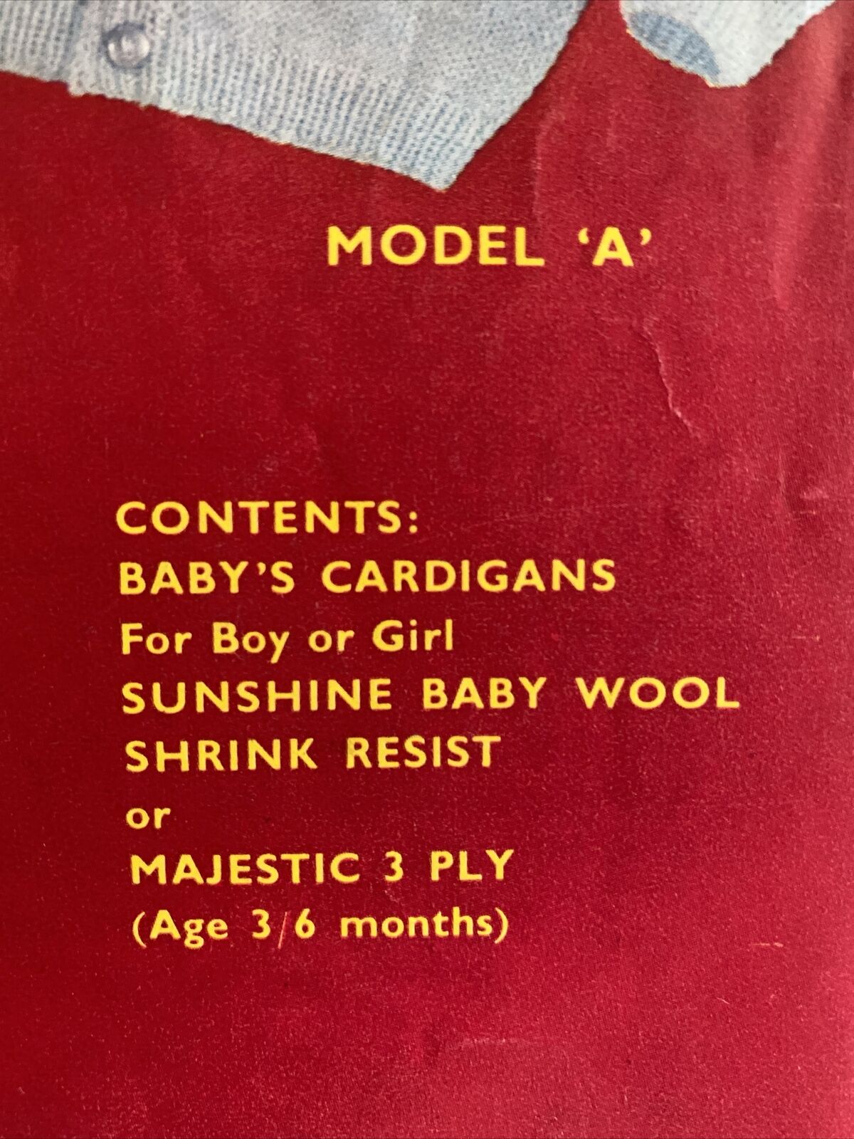 SIRDAR Sunshine Series No 100 BABY KNITTING Patterns Vintage Cardigans Booklet