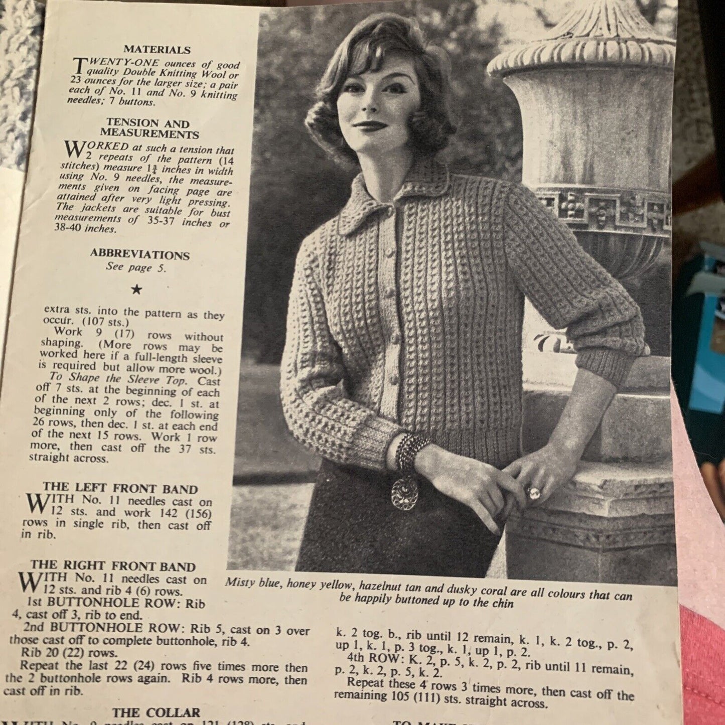 Vintage Pattern Booklet 1960s Womans Weekly Jackets & Cardigans Double Knitting