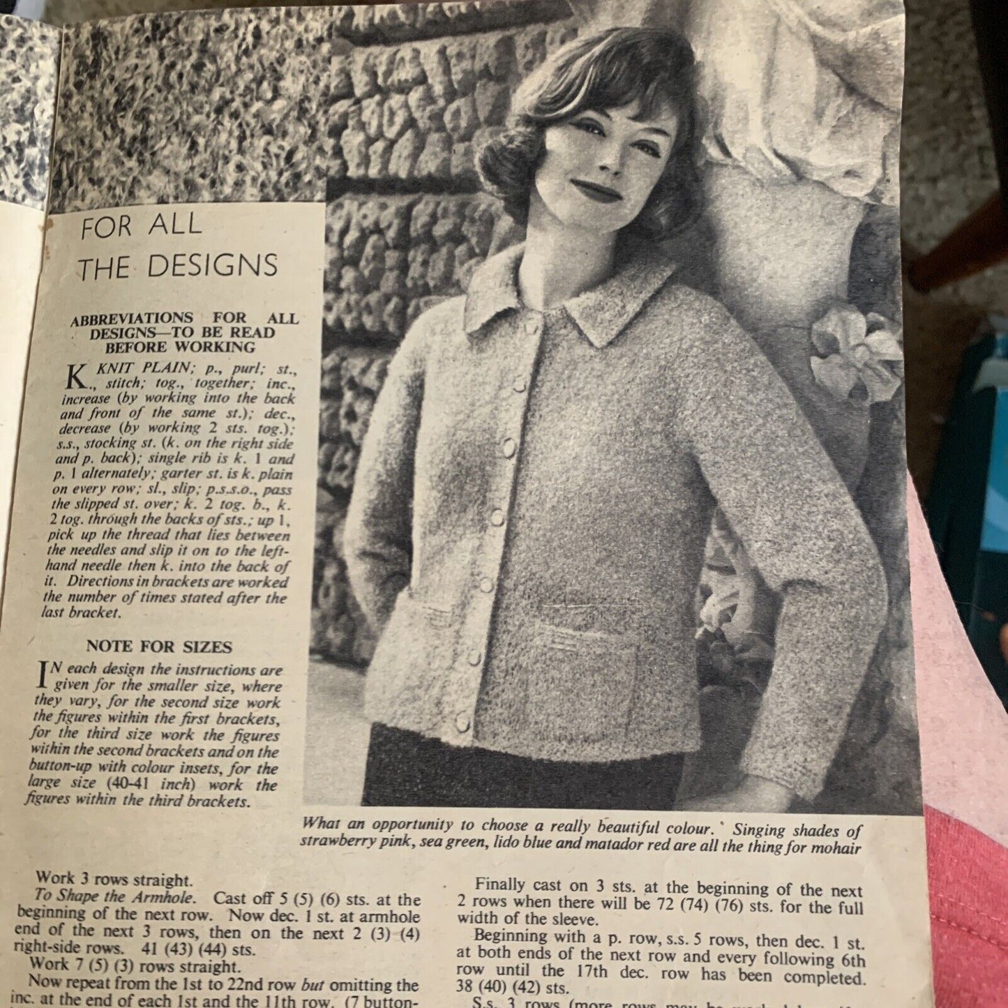 Vintage Pattern Booklet 1960s Womans Weekly Jackets & Cardigans Double Knitting