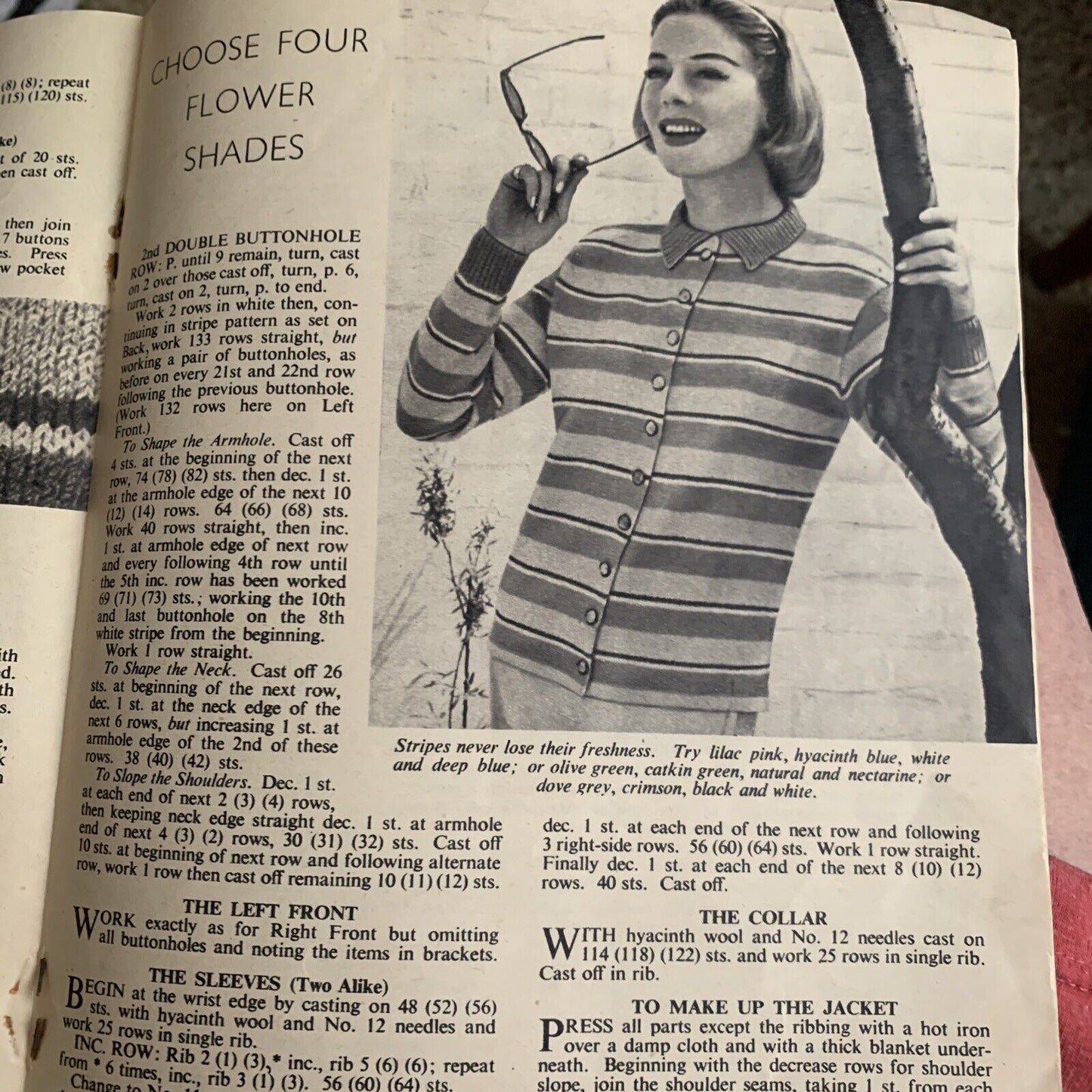 Vintage Pattern Booklet 1960s Womans Weekly Jackets & Cardigans Double Knitting