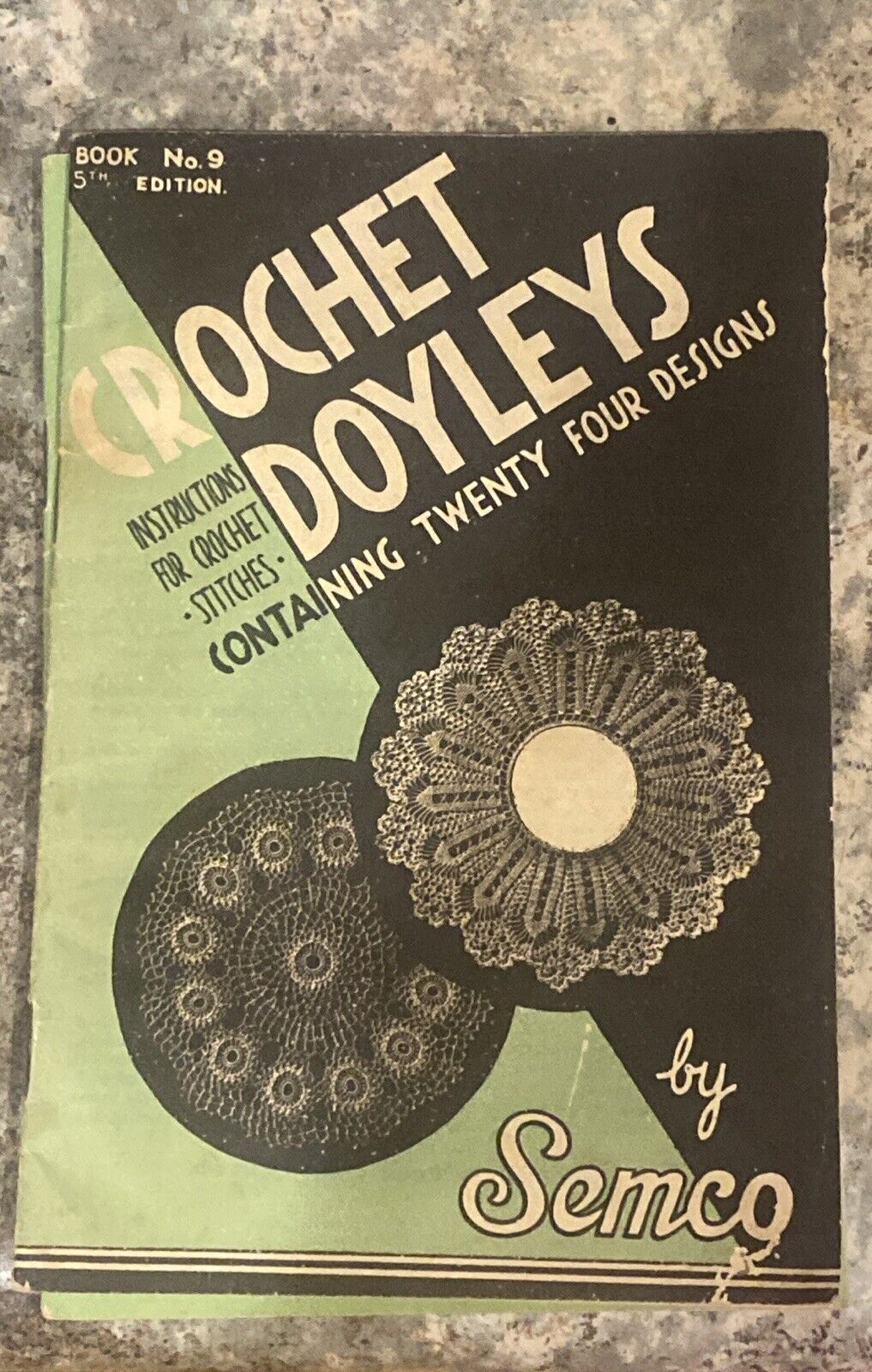 SEMCO Crochet Doyleys 24 Designes Pattern Instructions 1930's No 9 5th Edition