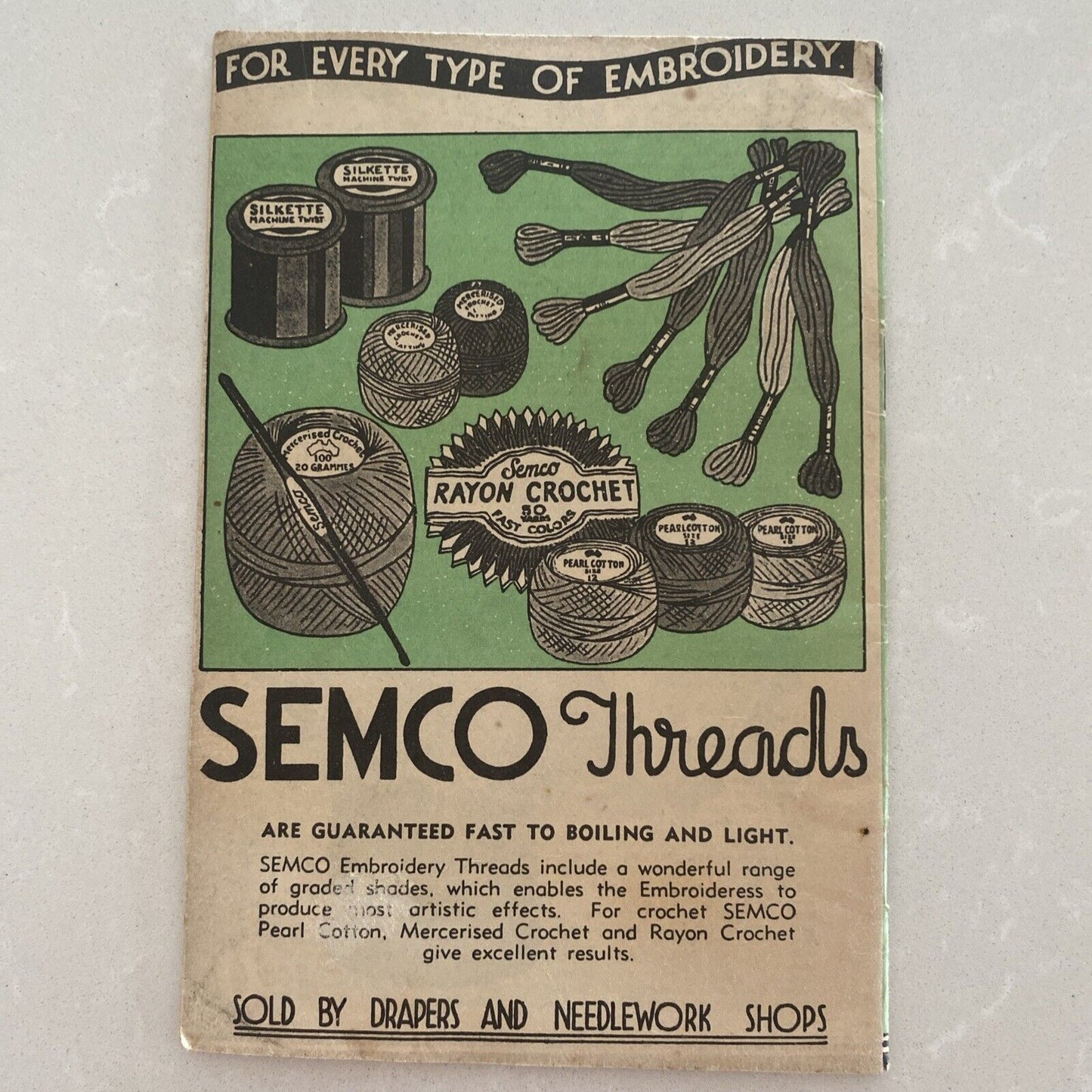 SEMCO Crochet Doyleys 24 Designes Pattern Instructions 1930's No 9 5th Edition