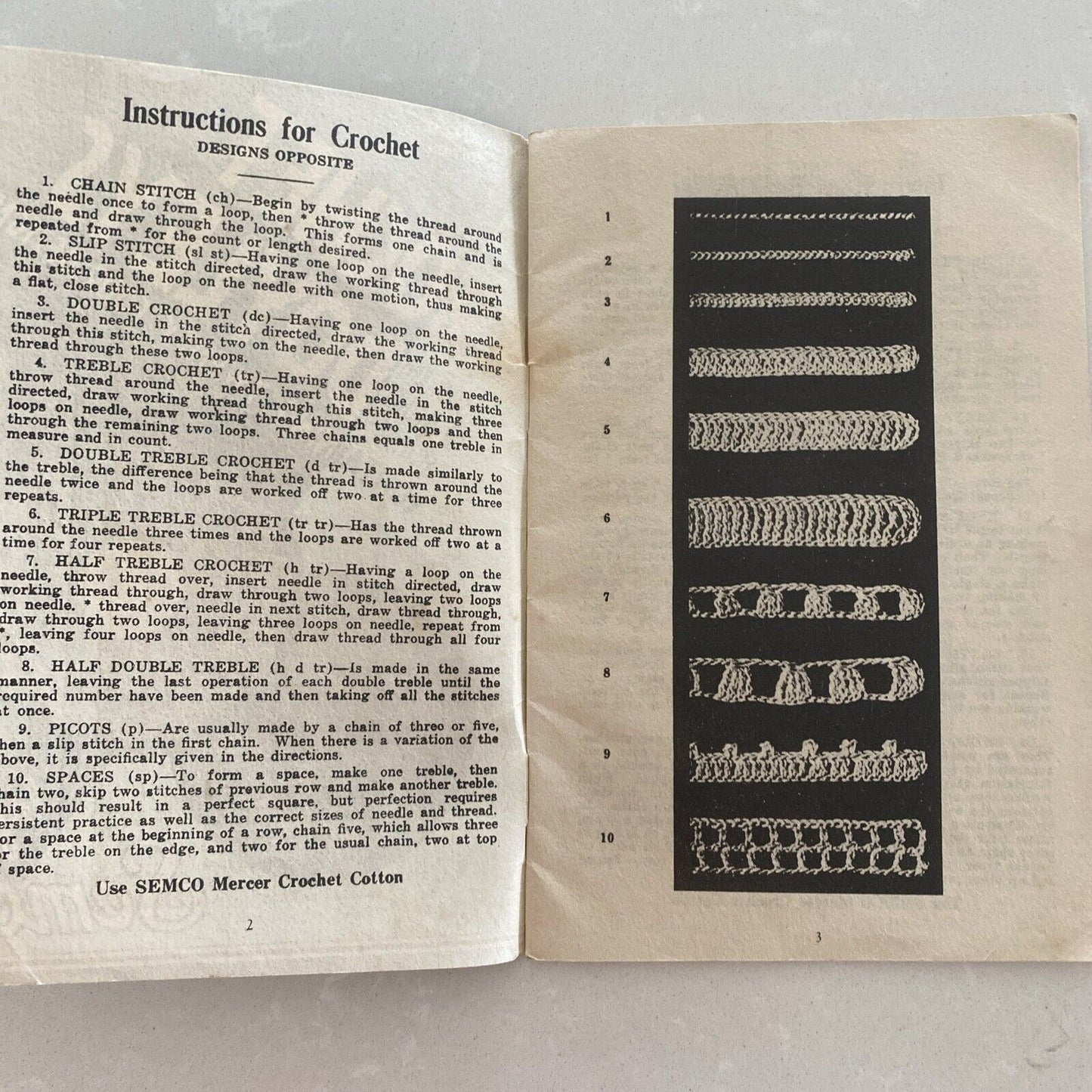 SEMCO Crochet Doyleys 24 Designes Pattern Instructions 1930's No 9 5th Edition