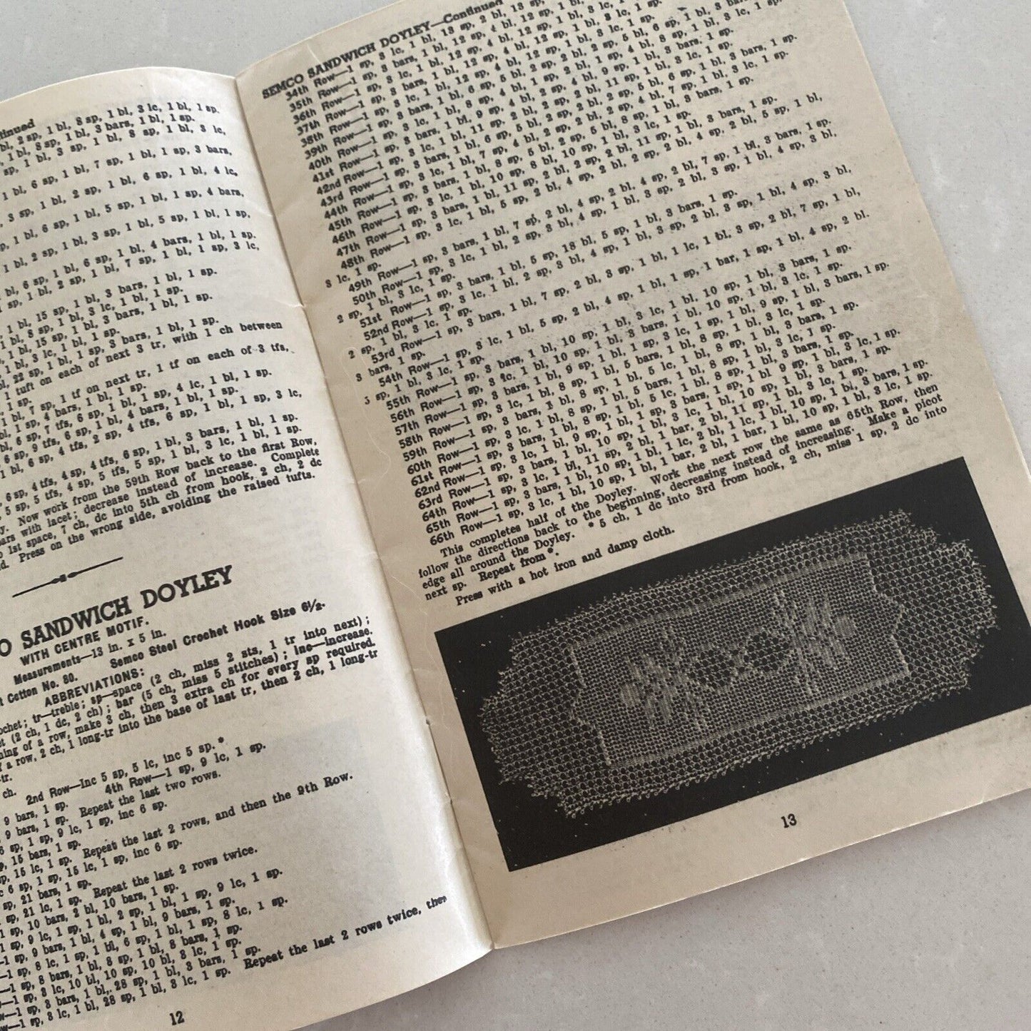 SEMCO Crochet Doyleys 24 Designes Pattern Instructions 1930's No 9 5th Edition