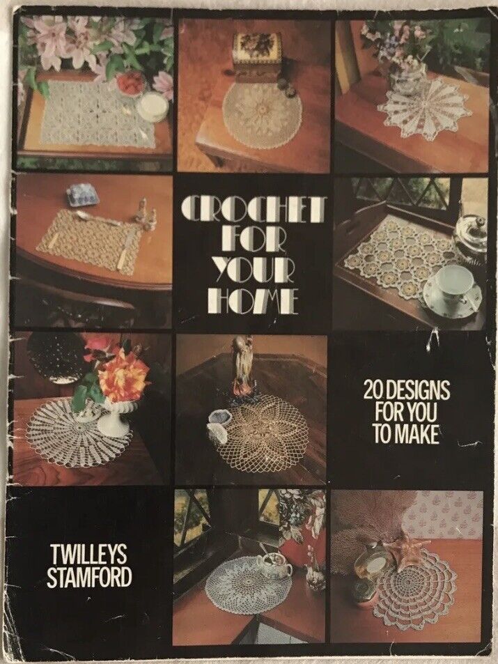 Vintage 1976 Crochet For Your Home Pattern TWILLEYS Stamford Pam Elson Doilies