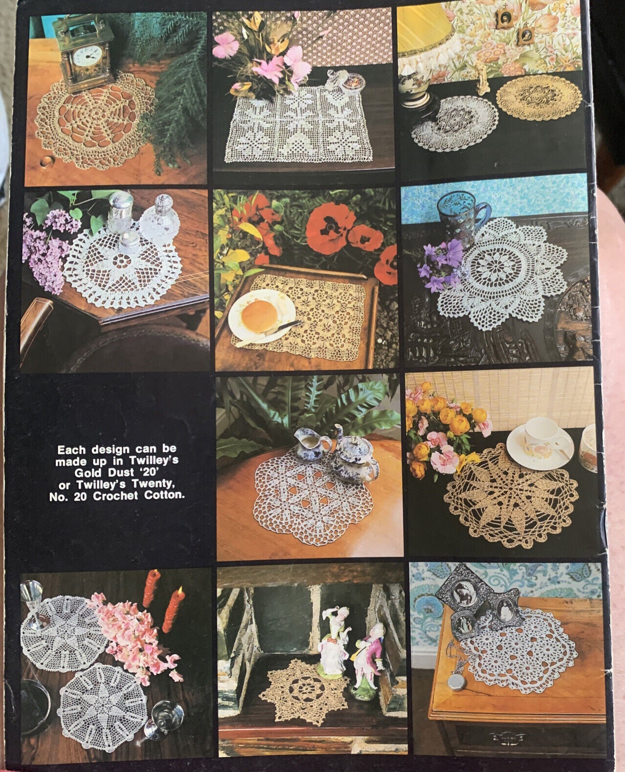 Vintage 1976 Crochet For Your Home Pattern TWILLEYS Stamford Pam Elson Doilies