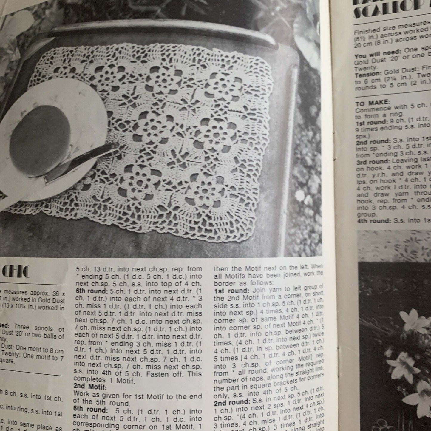 Vintage 1976 Crochet For Your Home Pattern TWILLEYS Stamford Pam Elson Doilies