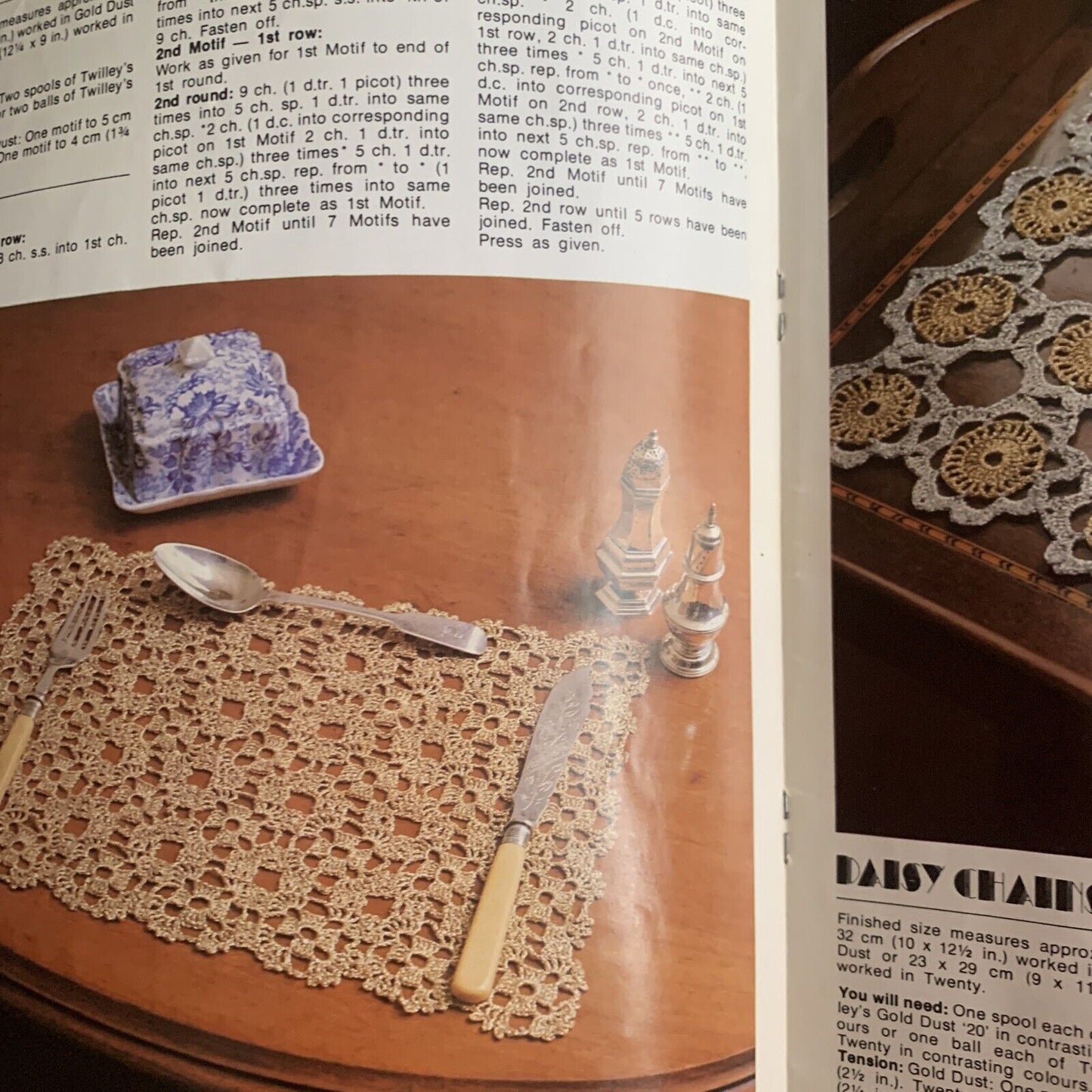 Vintage 1976 Crochet For Your Home Pattern TWILLEYS Stamford Pam Elson Doilies