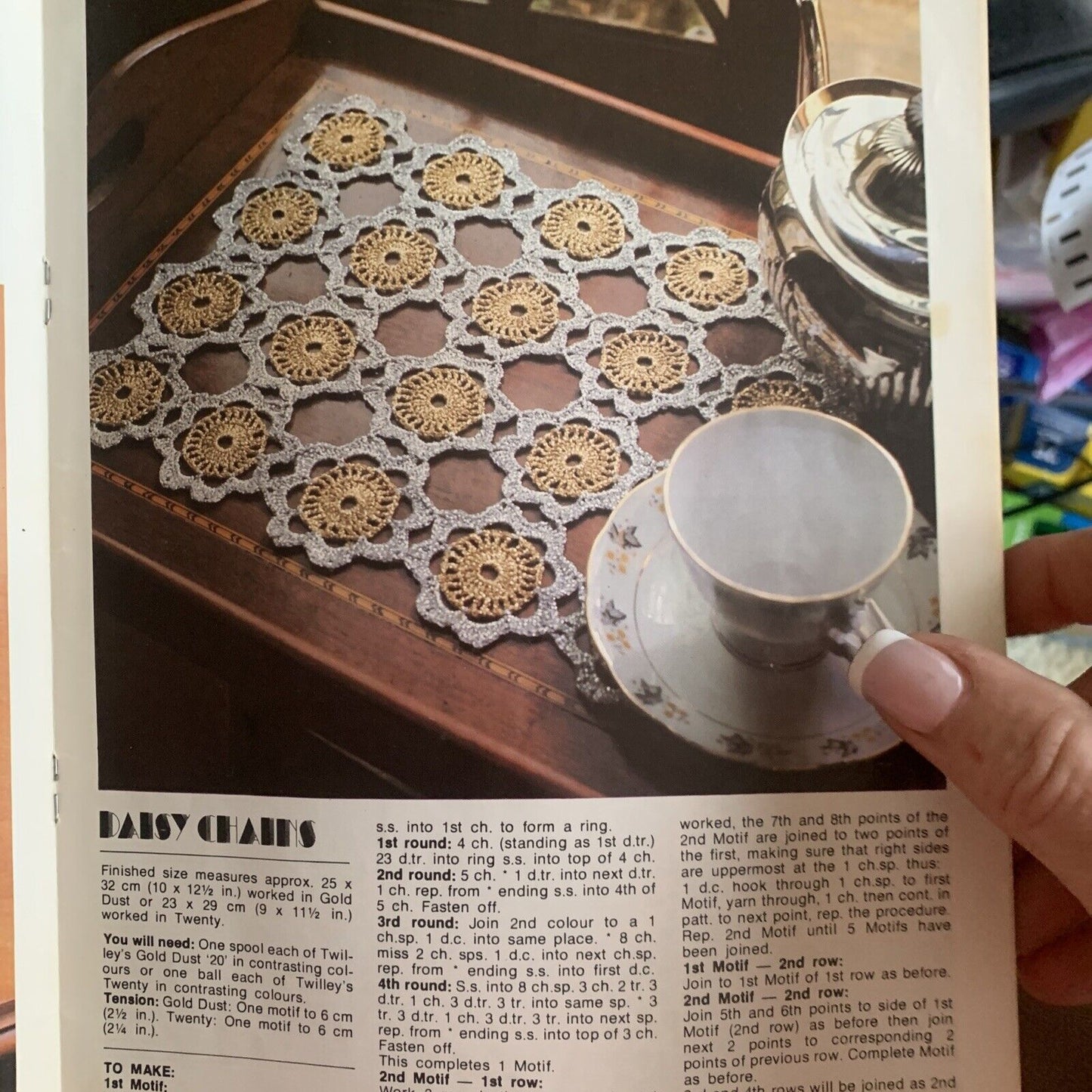 Vintage 1976 Crochet For Your Home Pattern TWILLEYS Stamford Pam Elson Doilies