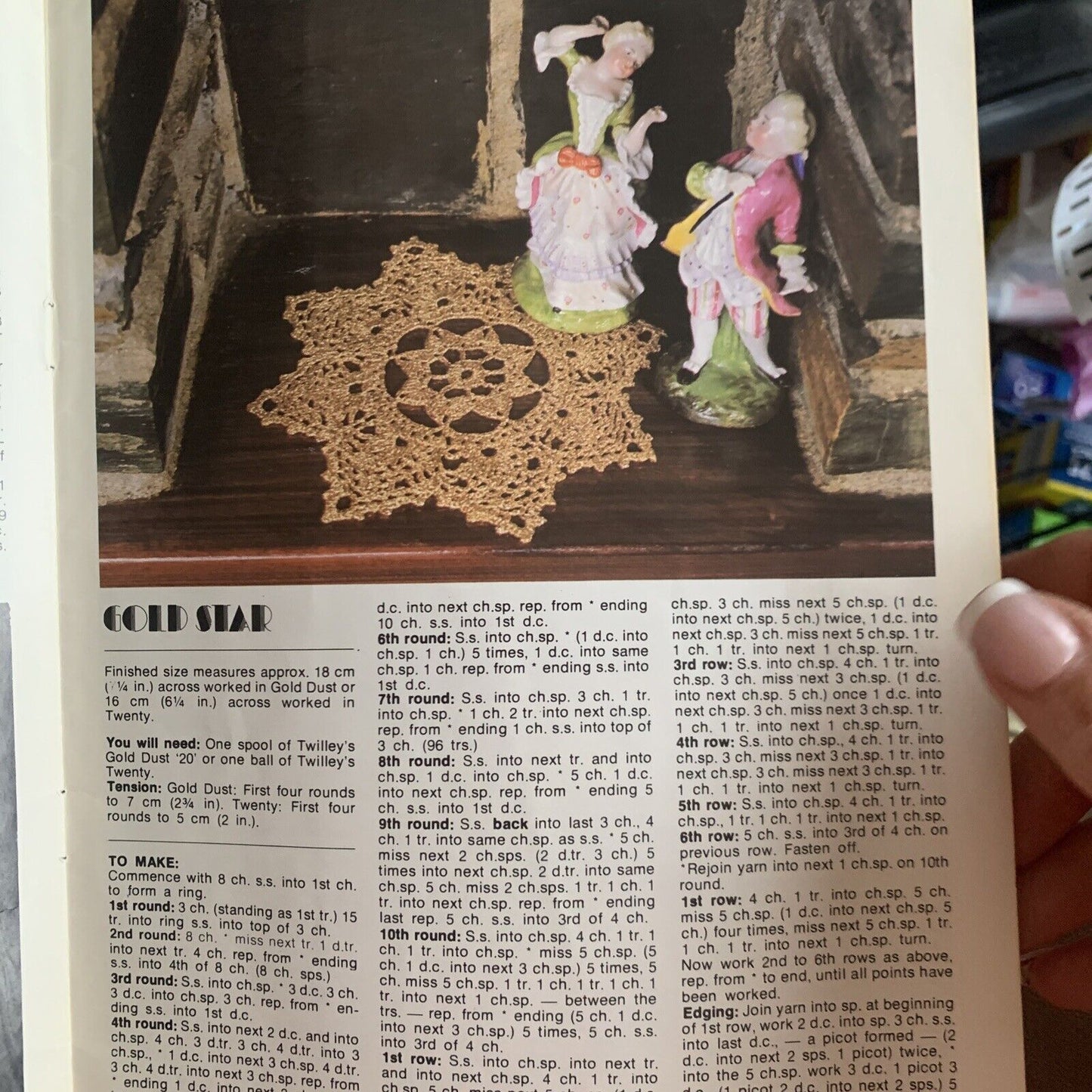 Vintage 1976 Crochet For Your Home Pattern TWILLEYS Stamford Pam Elson Doilies