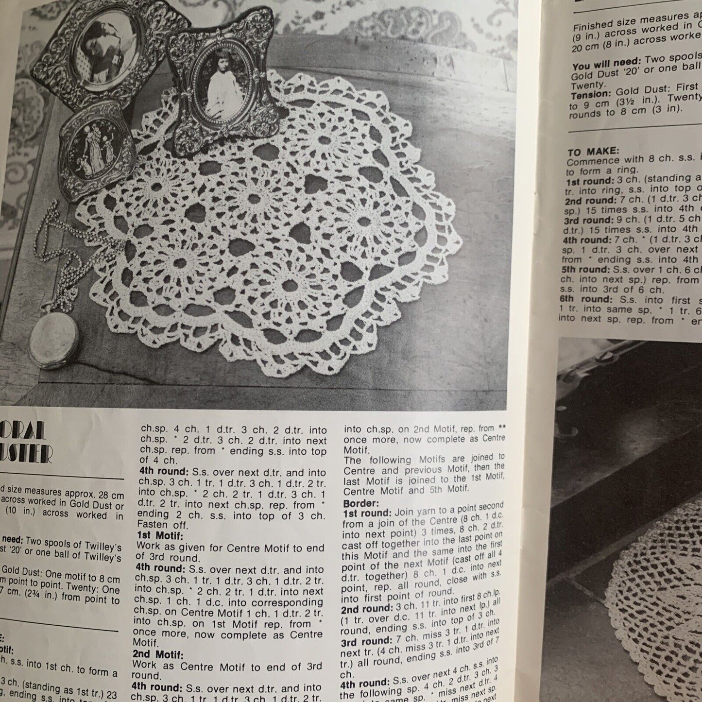 Vintage 1976 Crochet For Your Home Pattern TWILLEYS Stamford Pam Elson Doilies