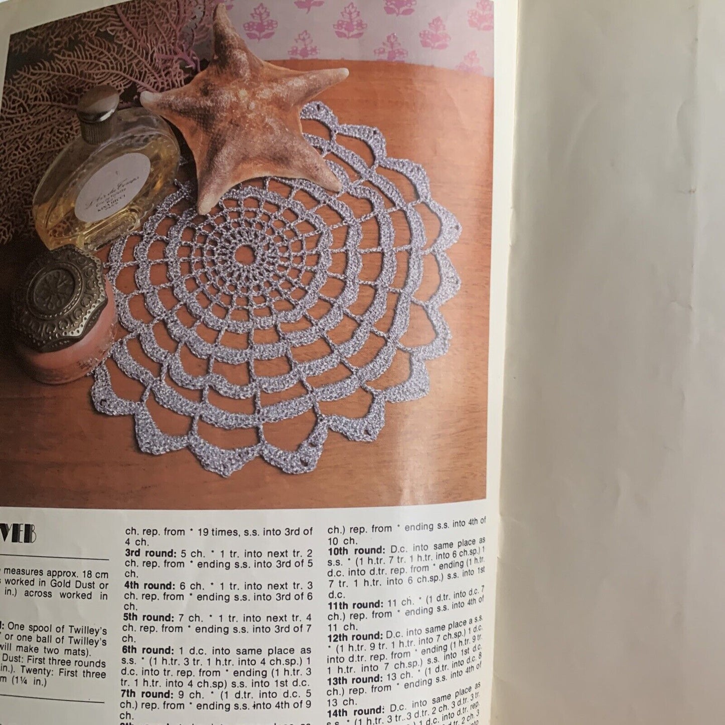 Vintage 1976 Crochet For Your Home Pattern TWILLEYS Stamford Pam Elson Doilies