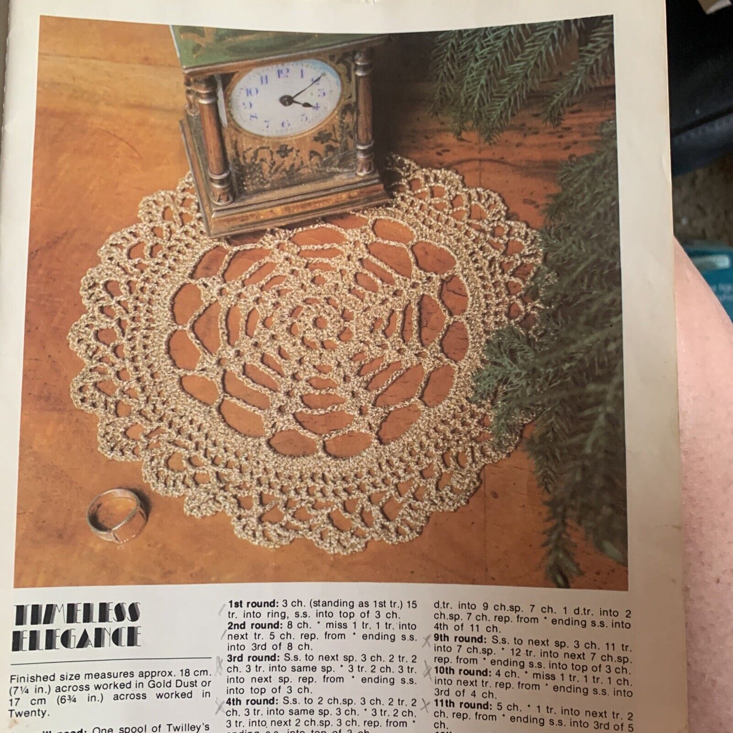 Vintage 1976 Crochet For Your Home Pattern TWILLEYS Stamford Pam Elson Doilies