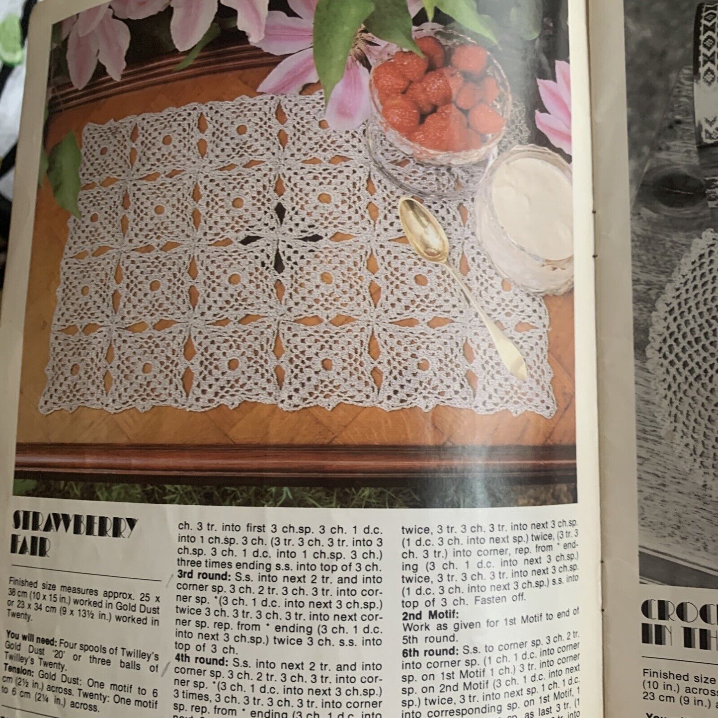 Vintage 1976 Crochet For Your Home Pattern TWILLEYS Stamford Pam Elson Doilies