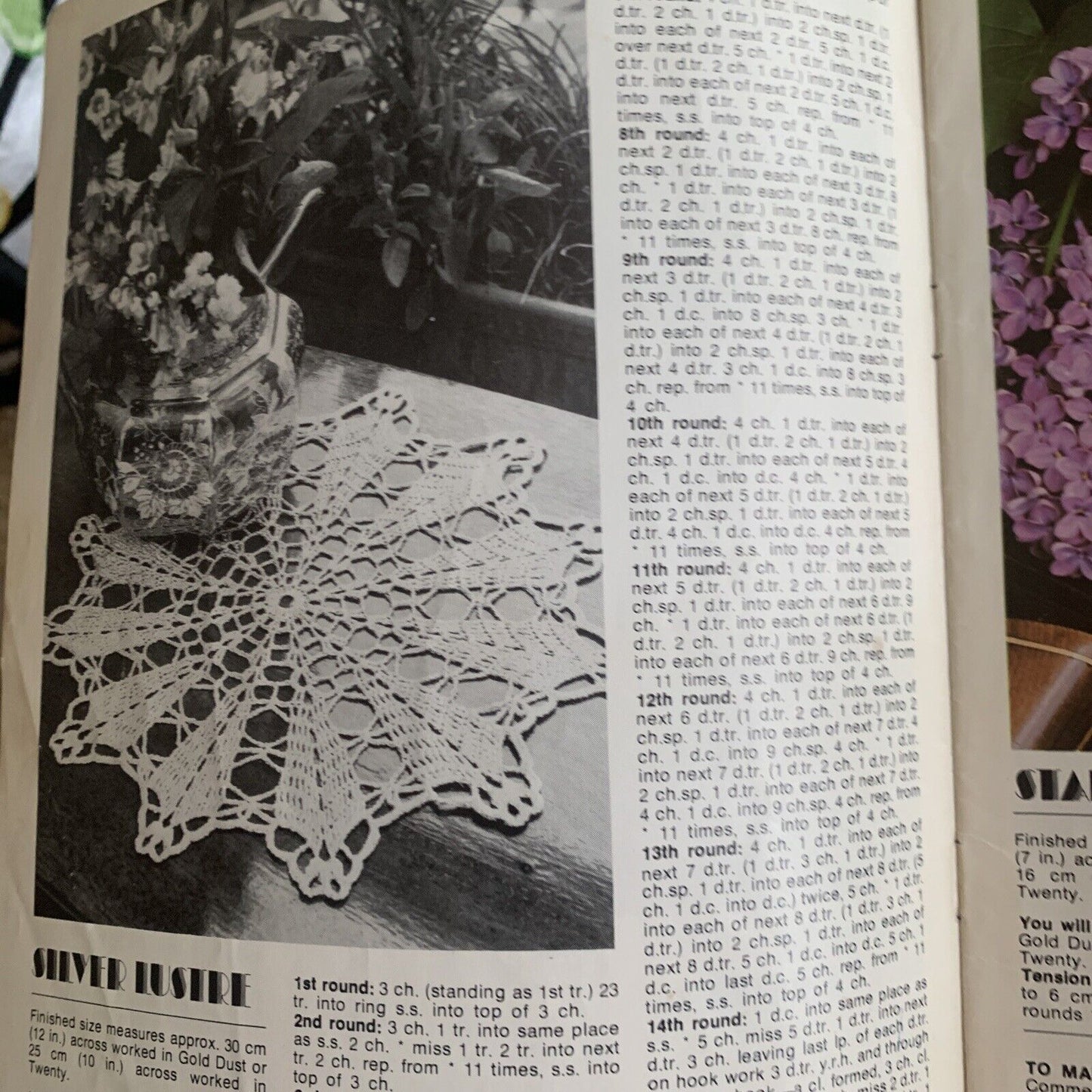Vintage 1976 Crochet For Your Home Pattern TWILLEYS Stamford Pam Elson Doilies